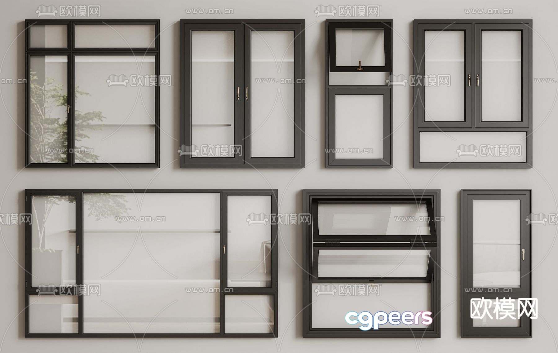 modern window 3d model modern window 3d model