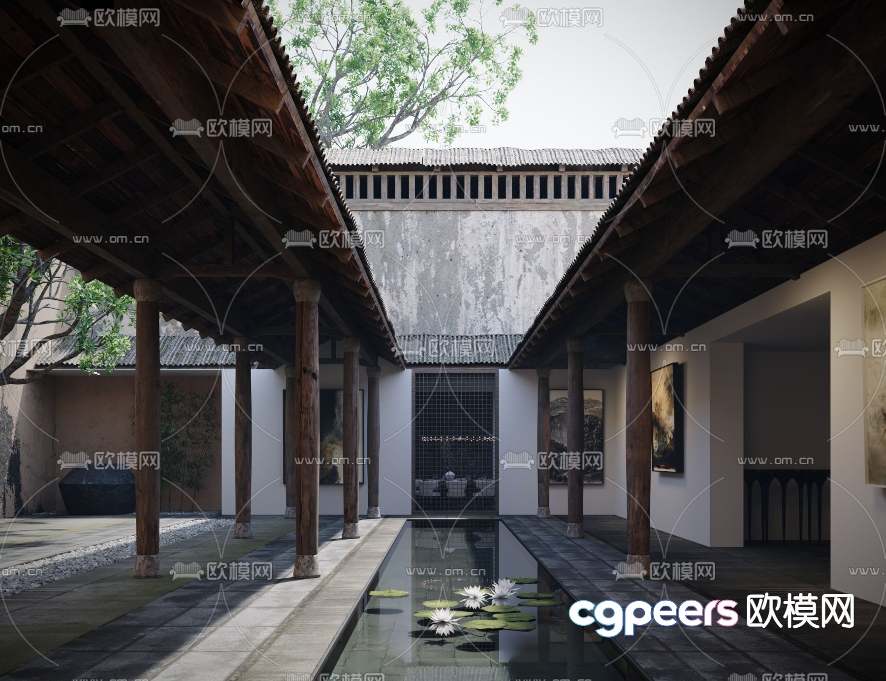B&B architecture landscape yard 3d model B&B architecture landscape yard 3d model