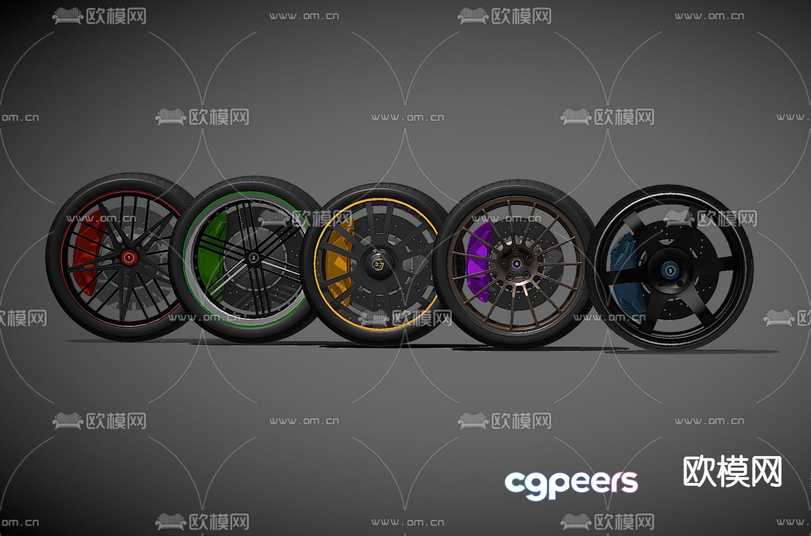 Modern car tires tire accessories 3d model Modern car tires tire accessories 3d model