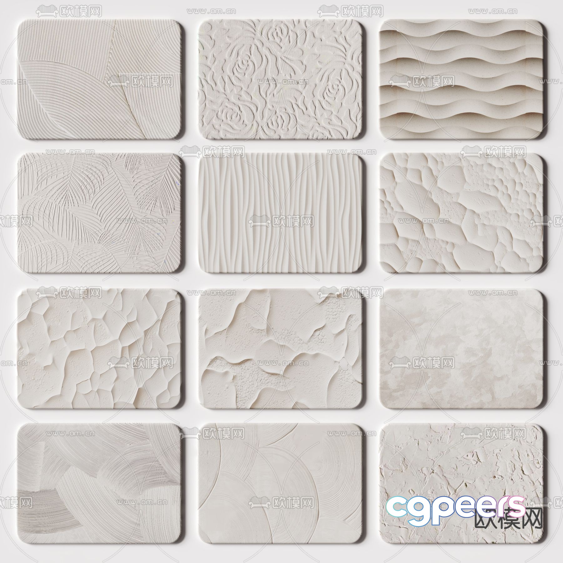 Modern texture wall 3d model Modern texture wall 3d model