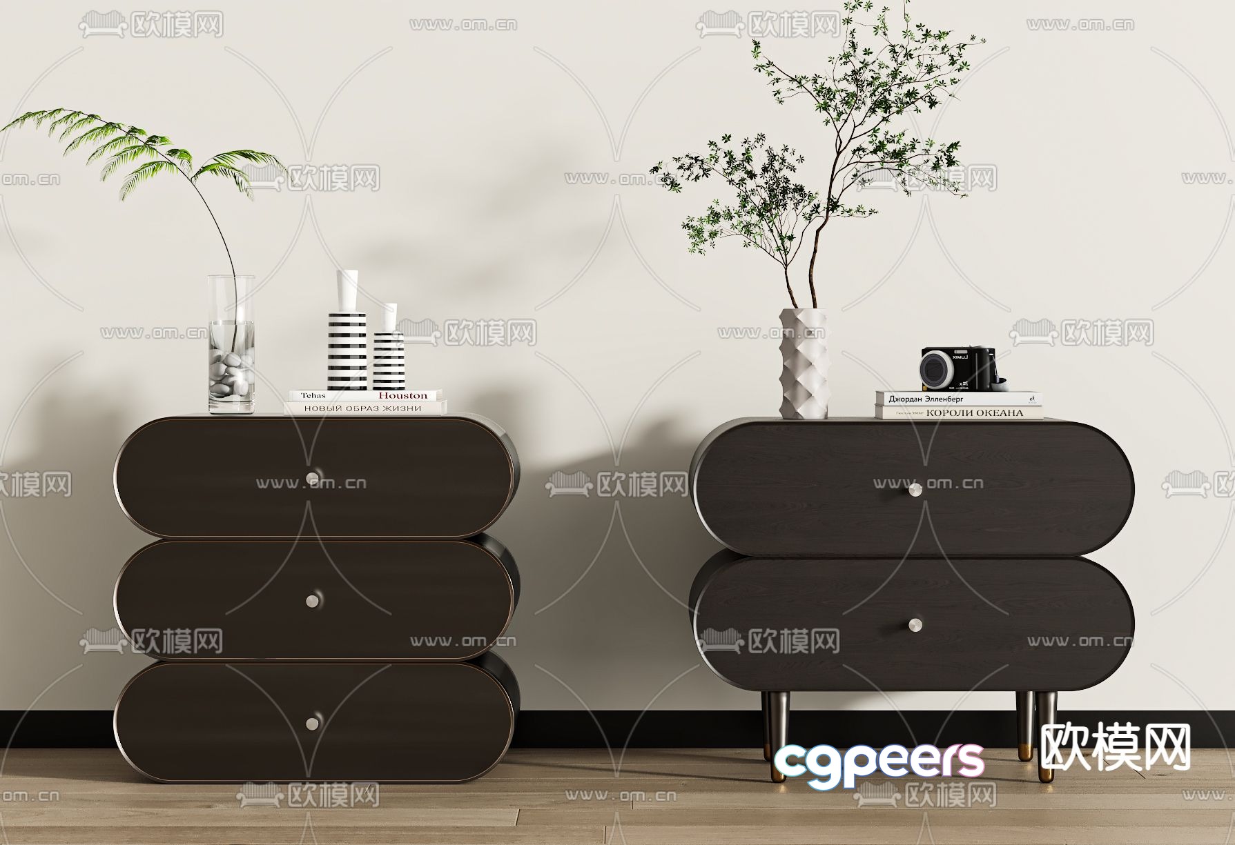 Modern bedside table 3d model Modern bedside table 3d model