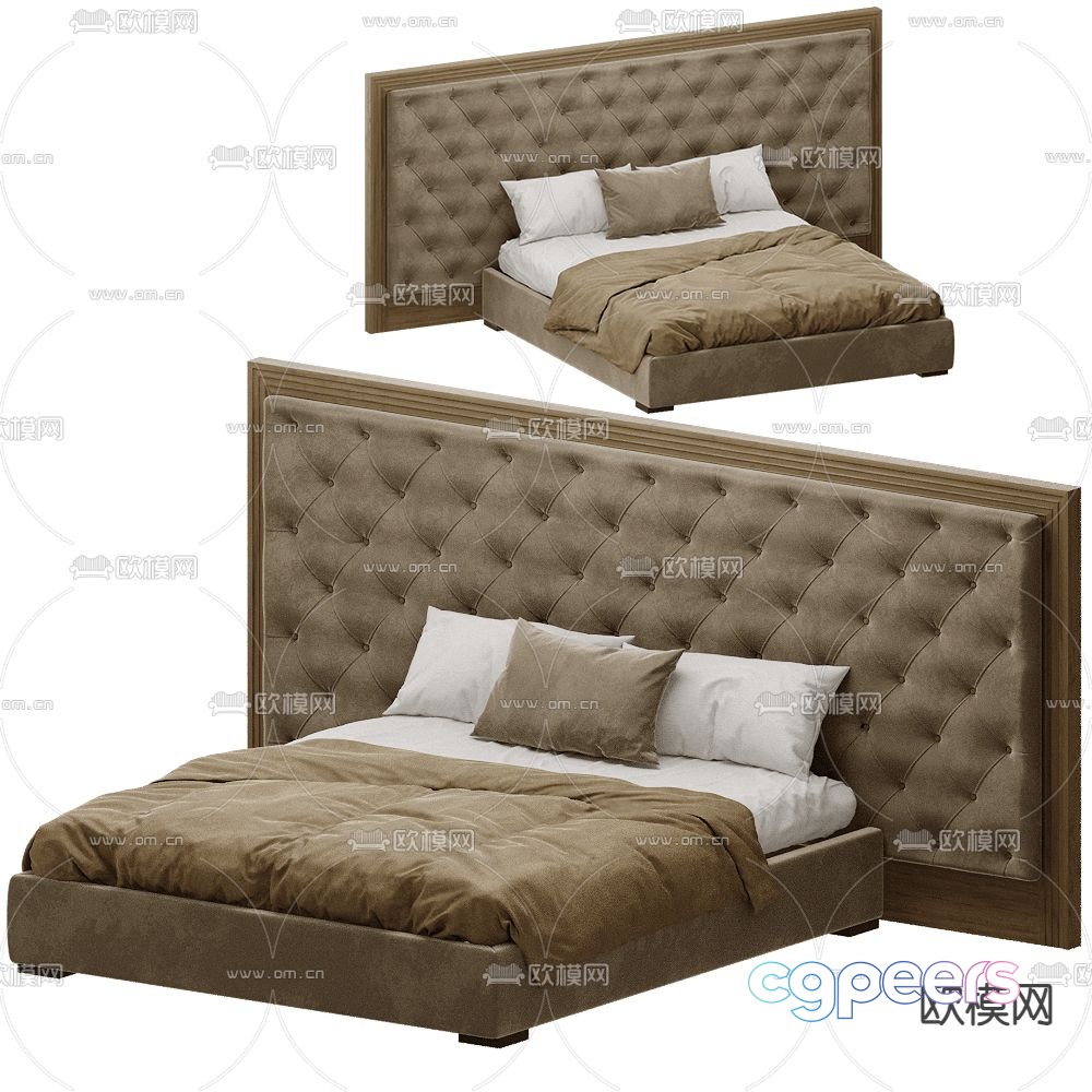 Porada double bed 3d model Porada double bed 3d model