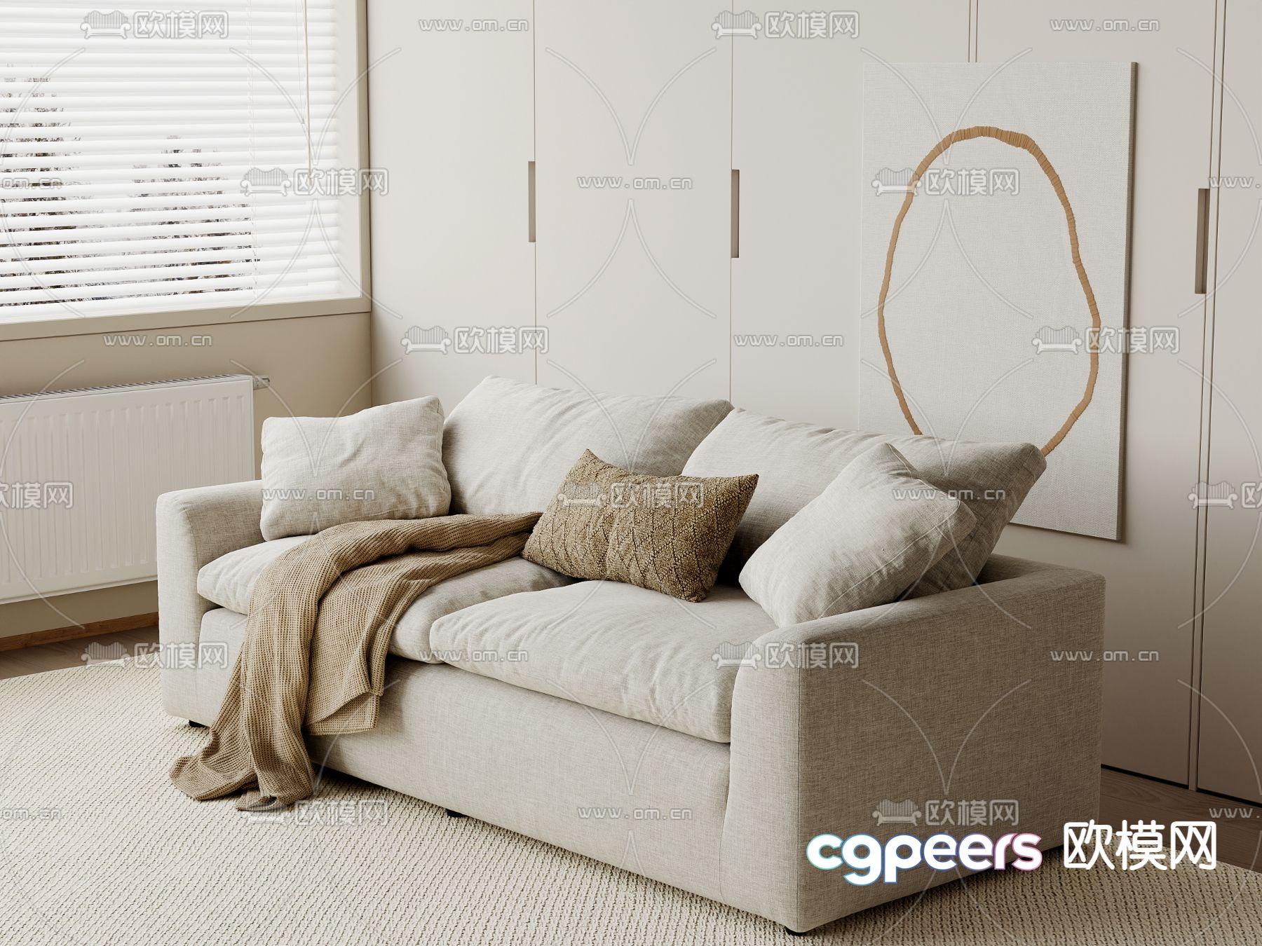 Double sofa 3d model Double sofa 3d model