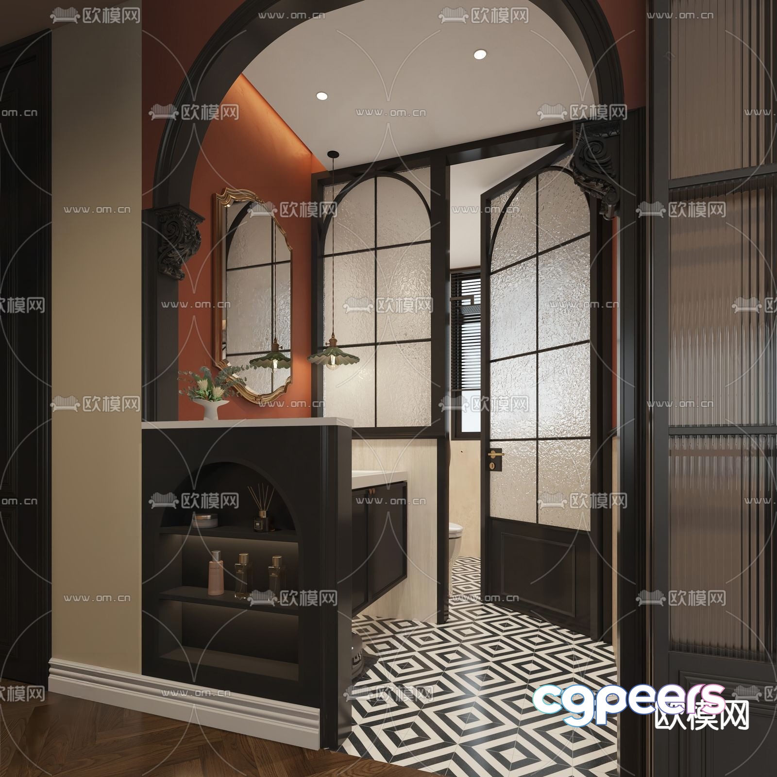 French bathroom 3d model French bathroom 3d model