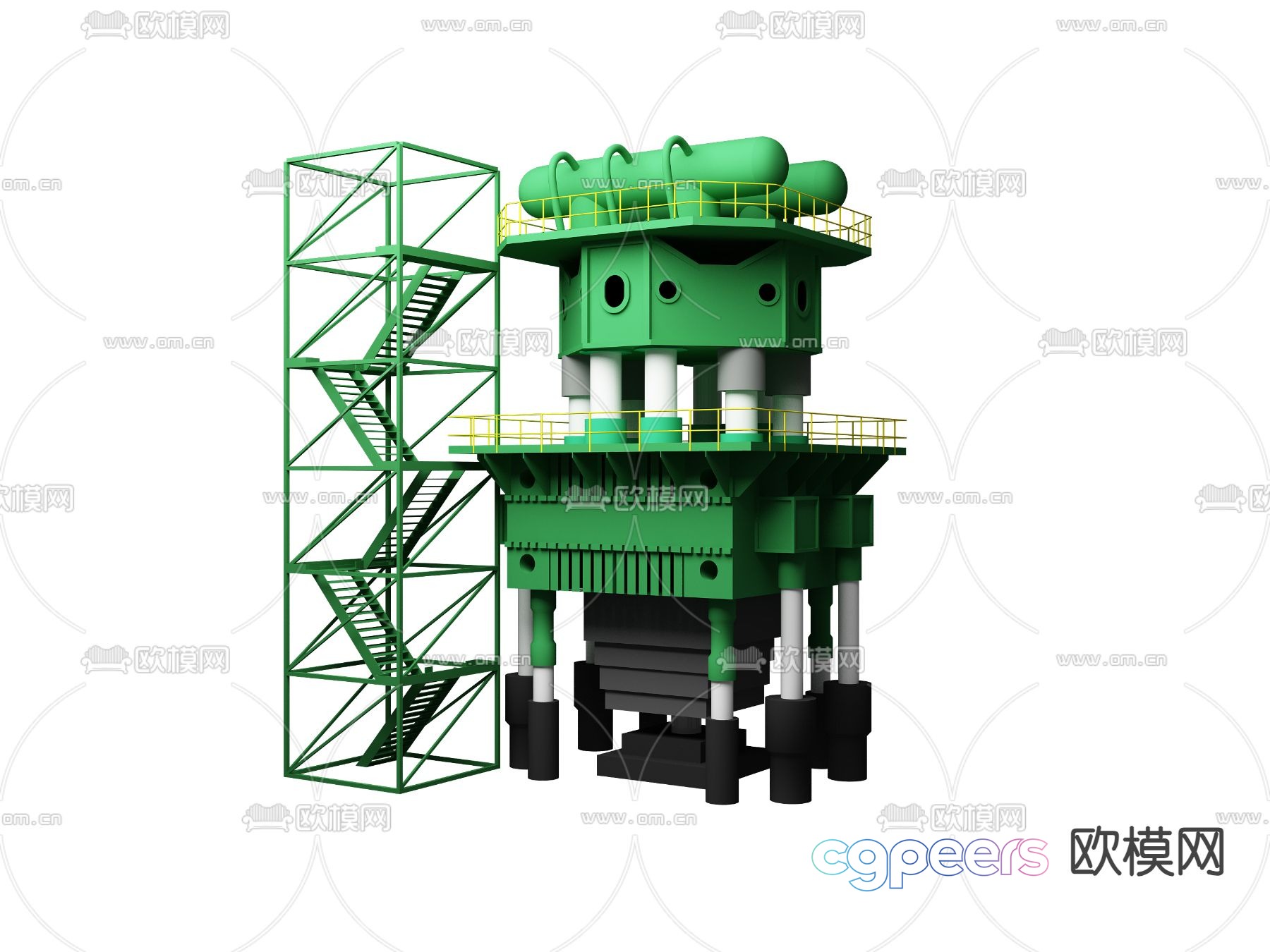 Forging hydraulic press 3d model Forging hydraulic press 3d model