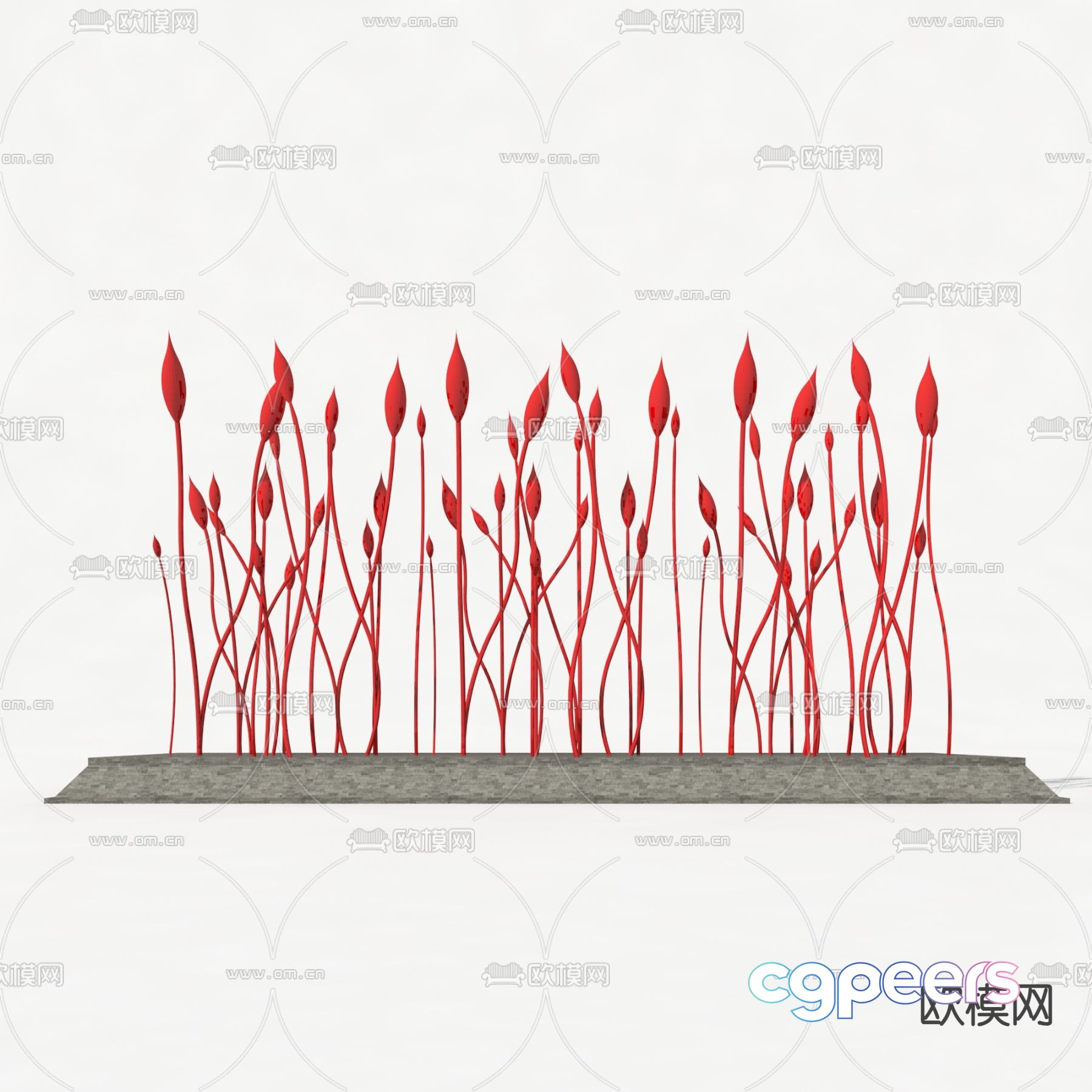 Modern urban sculpture sketch 3D model Modern urban sculpture sketch 3D model