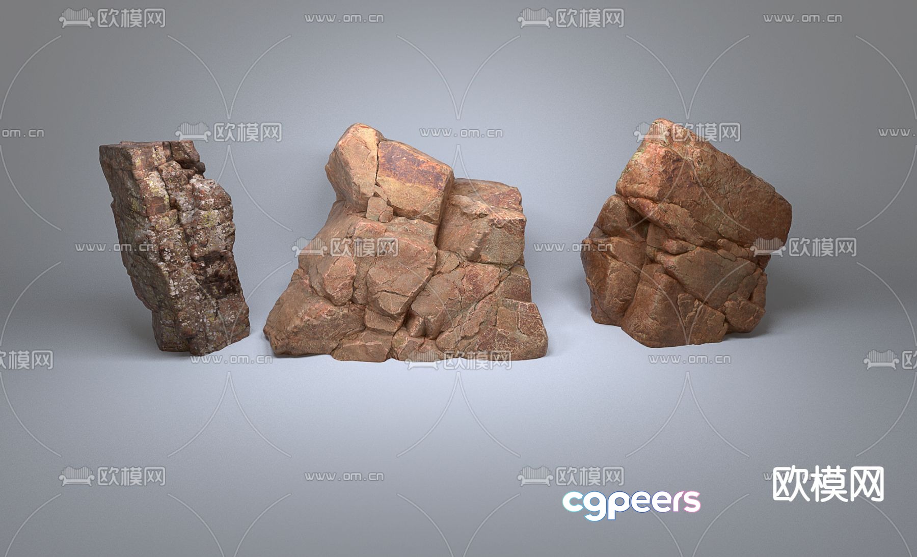 modern rock 3d model modern rock 3d model