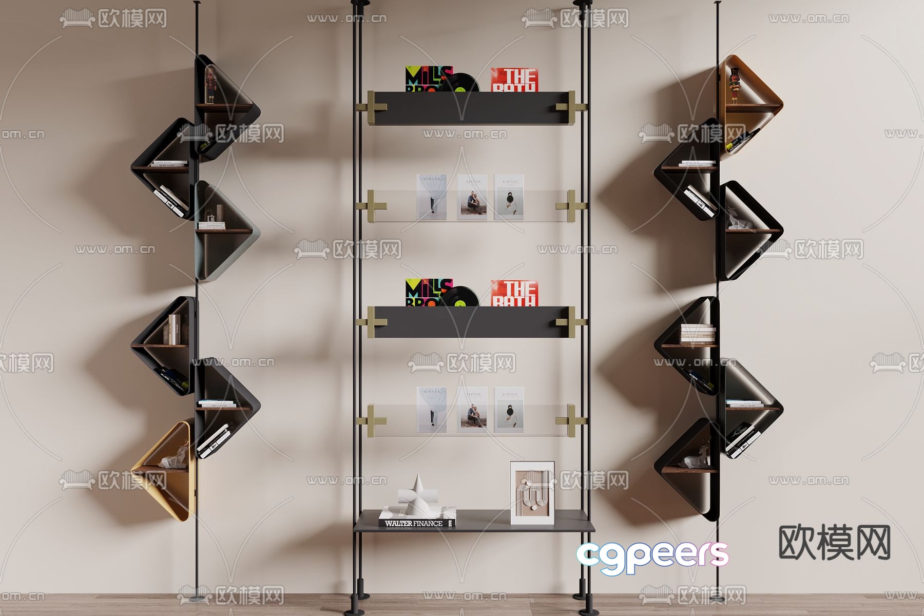 Modern storage rack decorative rack 3d model Modern storage rack decorative rack 3d model