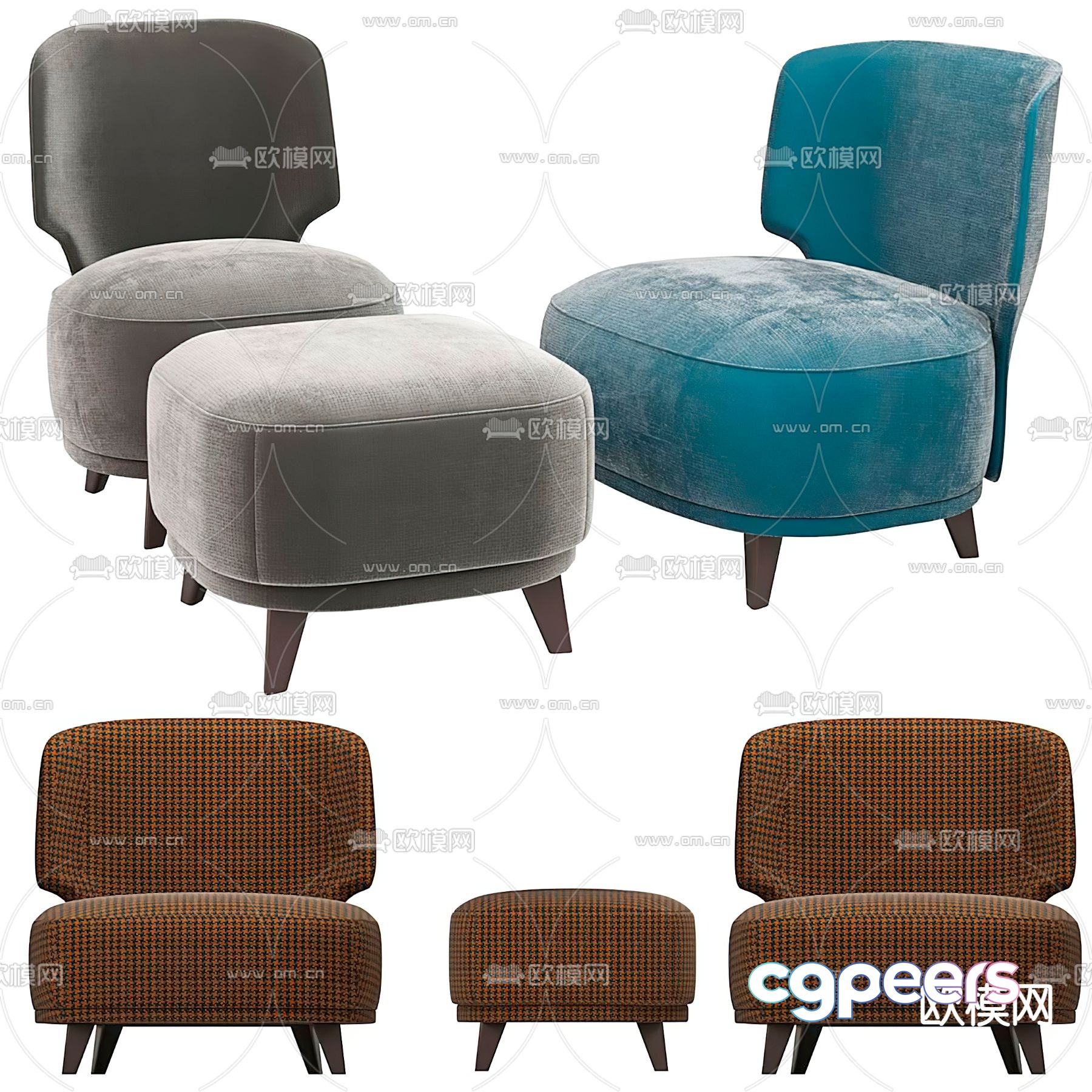 Single sofa leisure sofa 3d model Single sofa leisure sofa 3d model