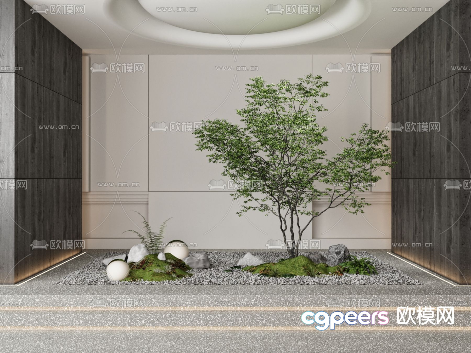 Modern interior landscape landscaping 3d model Modern interior landscape landscaping 3d model