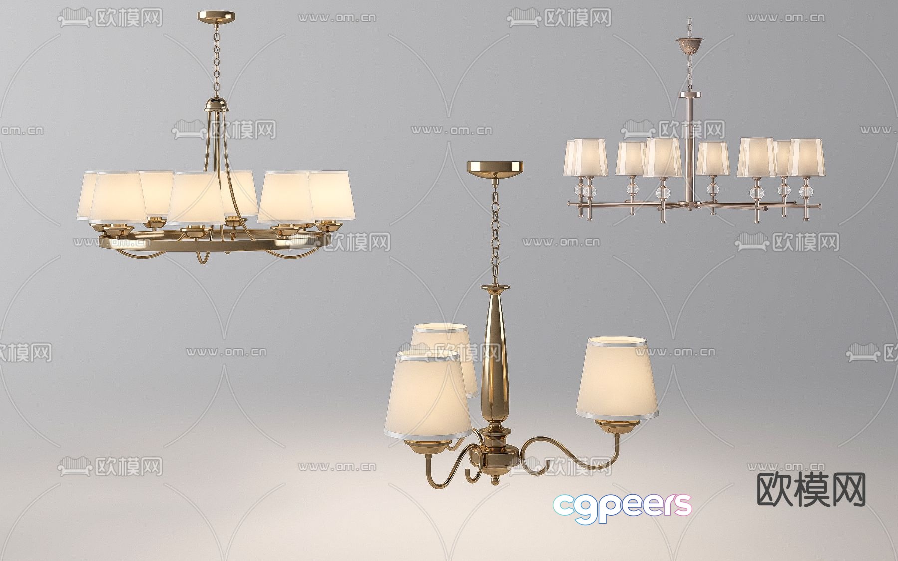 American Chandelier Multi-head Chandelier 3D Model American Chandelier Multi-head Chandelier 3D Model