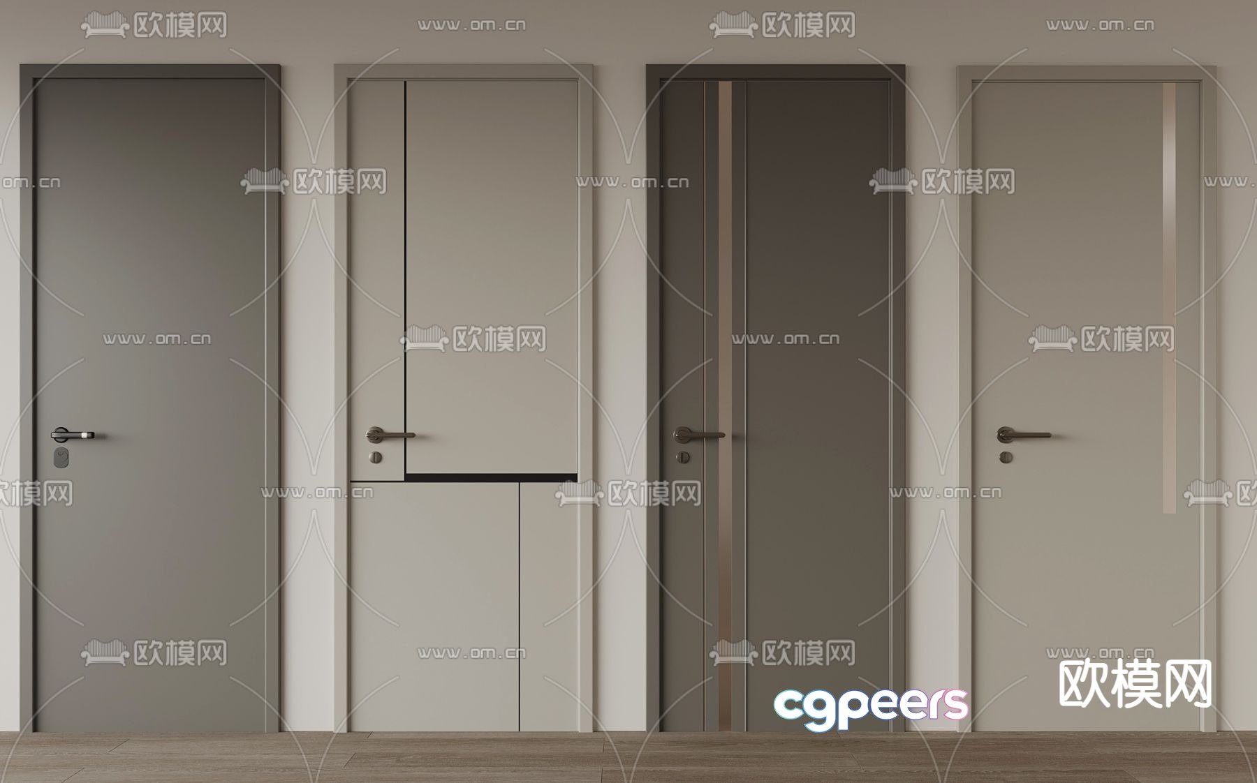 Room door wooden door 3d model Room door wooden door 3d model