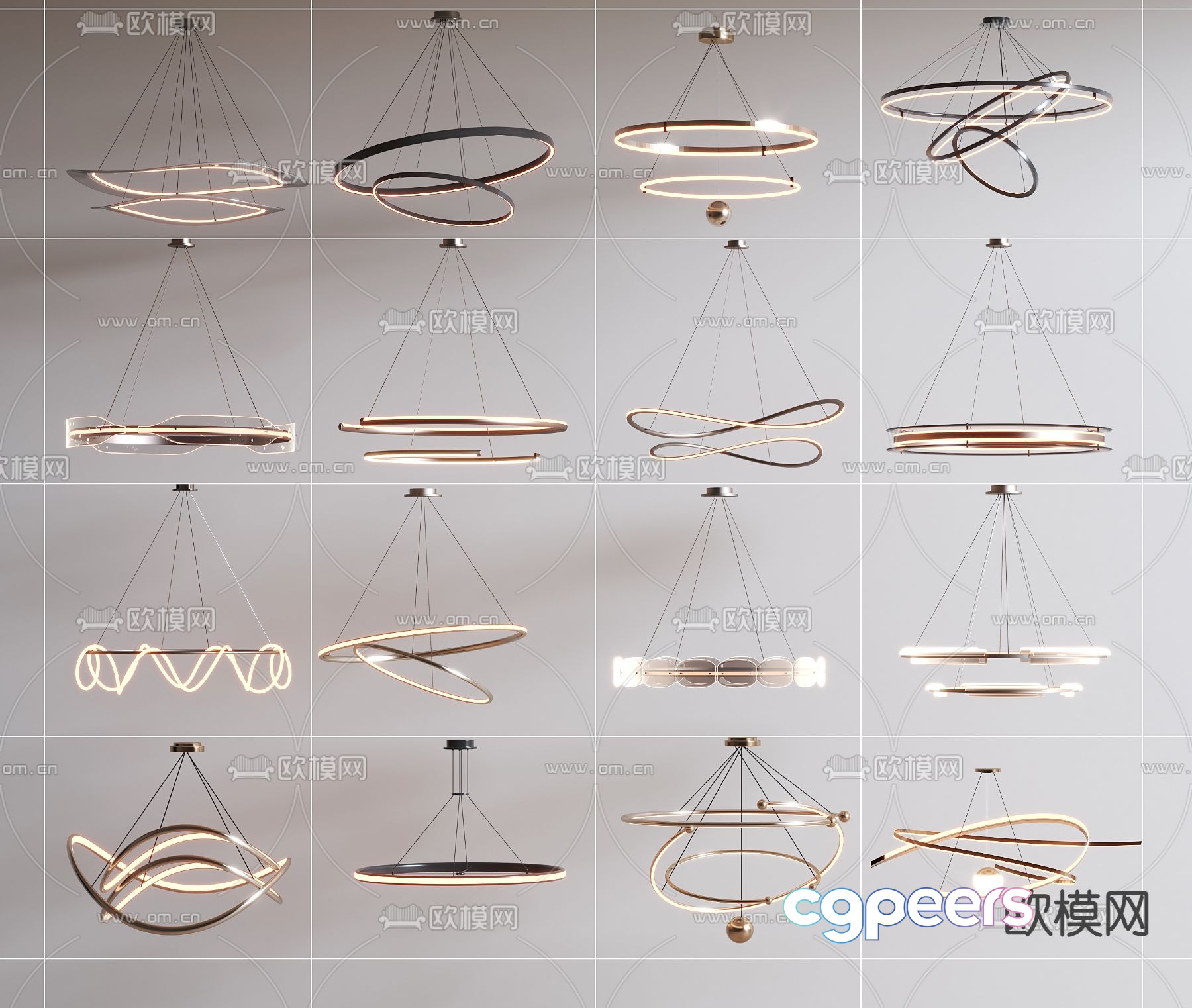 Art chandelier hall chandelier 3d model Art chandelier hall chandelier 3d model
