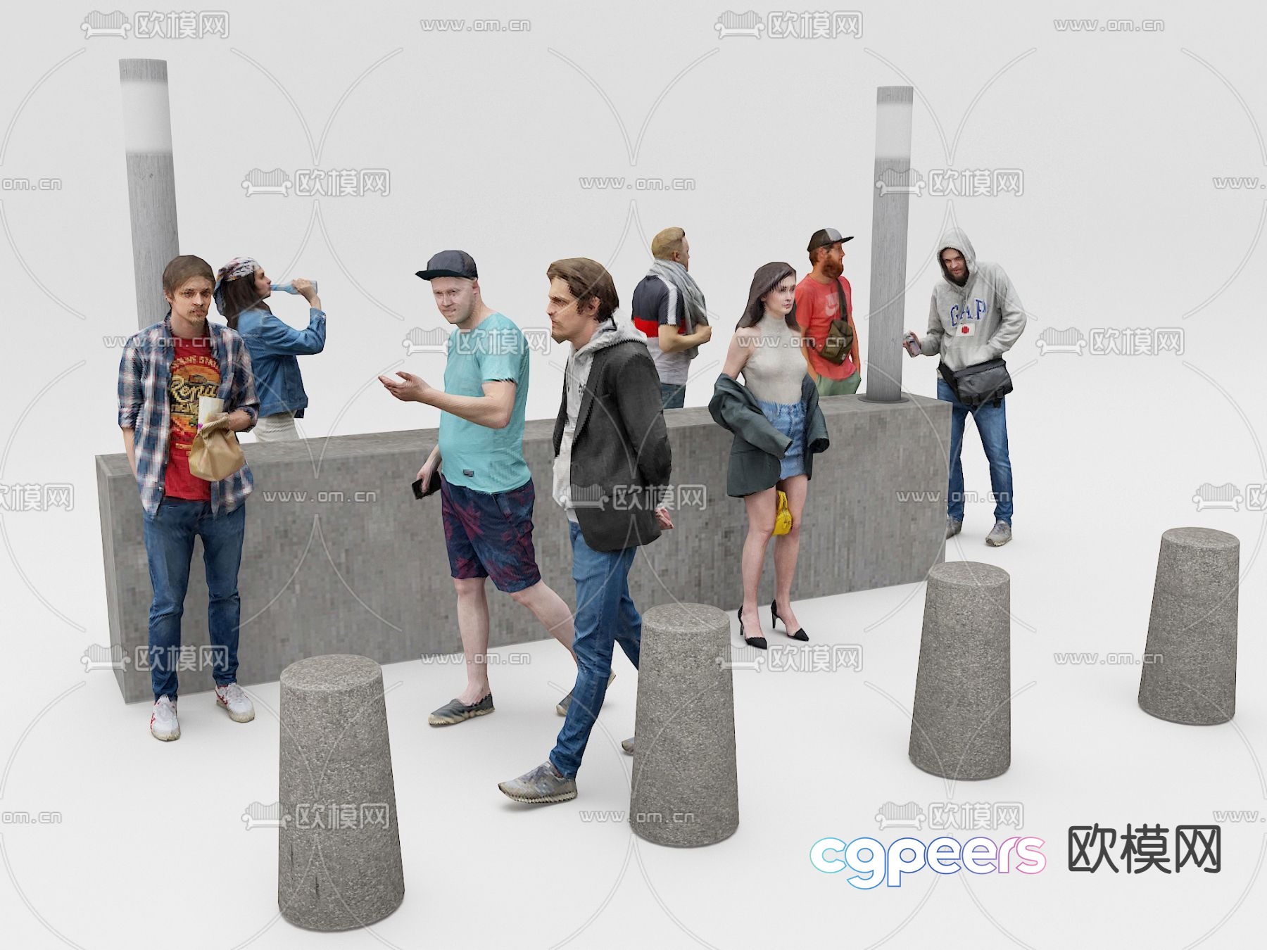 Urban characters fashion characters 3d model Urban characters fashion characters 3d model