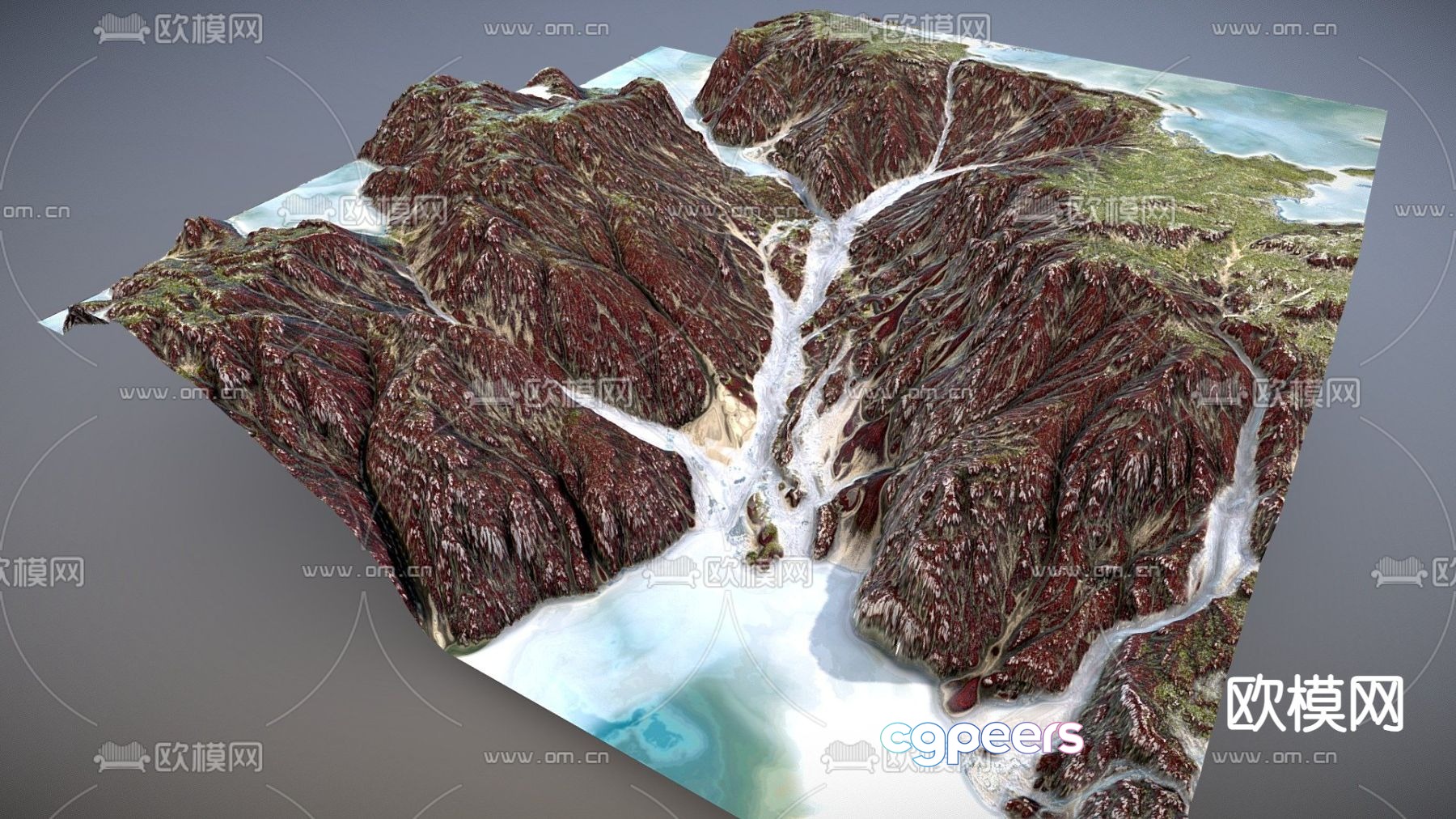 modern cliff mountain 3d model modern cliff mountain 3d model