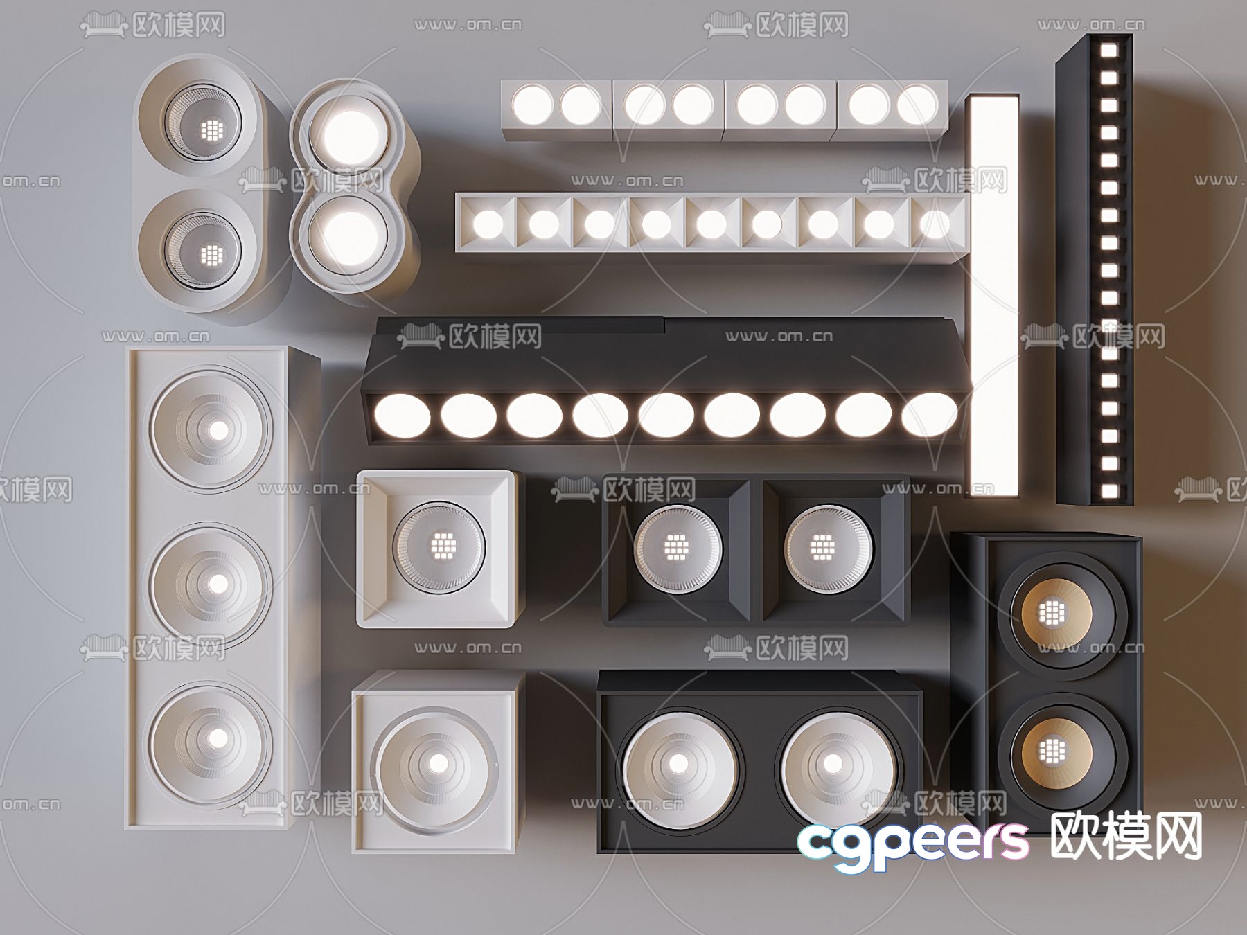 Surface mounted downlight spotlight turn signal bull’s eye lamp 3D model Surface mounted downlight spotlight turn signal bull’s eye lamp 3D model