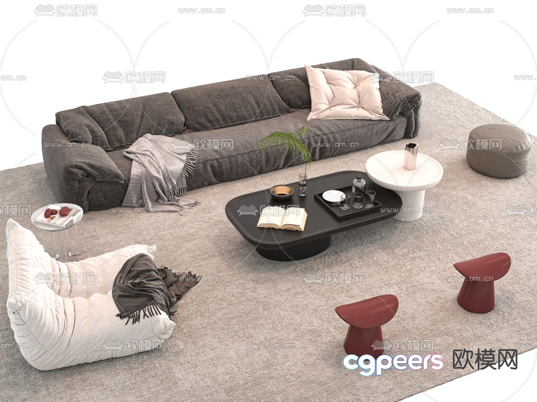 Sofa coffee table 3d model Sofa coffee table 3d model