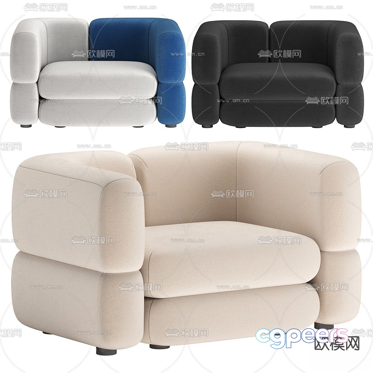 Single sofa leisure sofa 3d model Single sofa leisure sofa 3d model