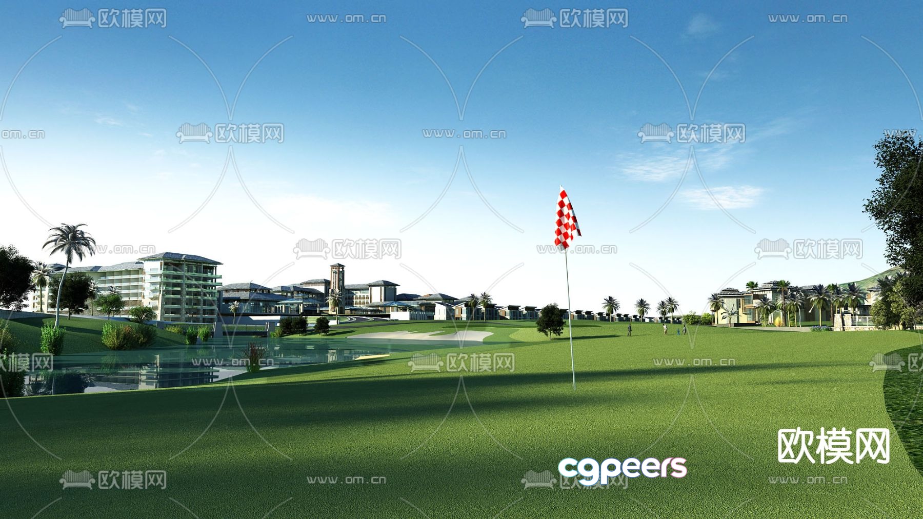 Modern park landscape 3d model Modern park landscape 3d model