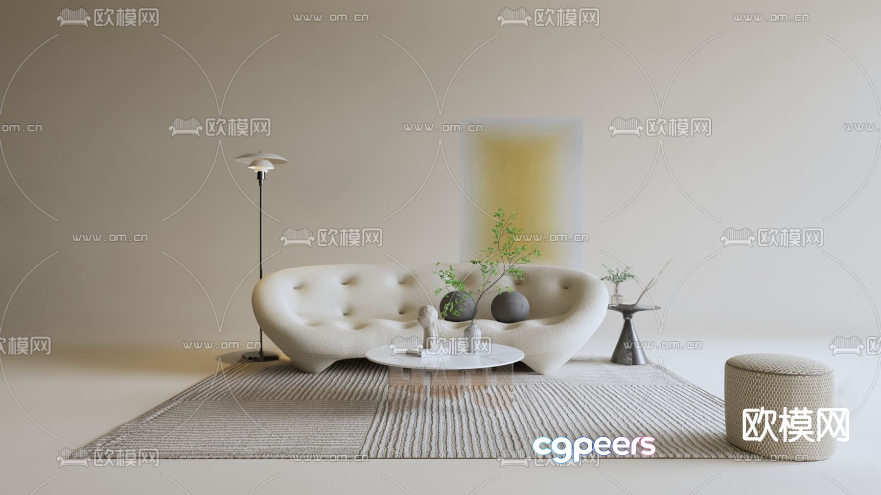 ligneroset modern shell sofa 3d model ligneroset modern shell sofa 3d model