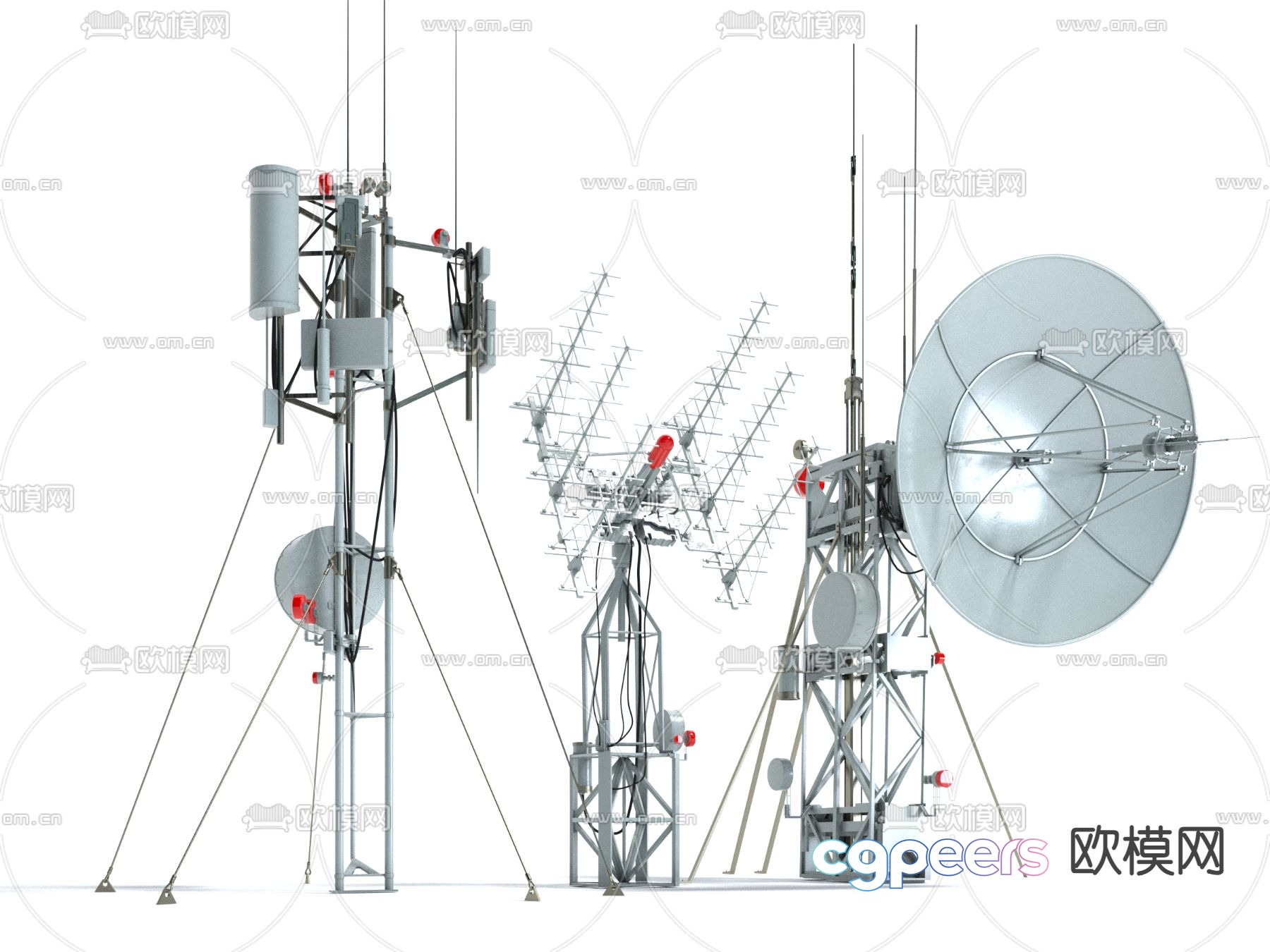 antenna signal tower communication tower 3d model antenna signal tower communication tower 3d model