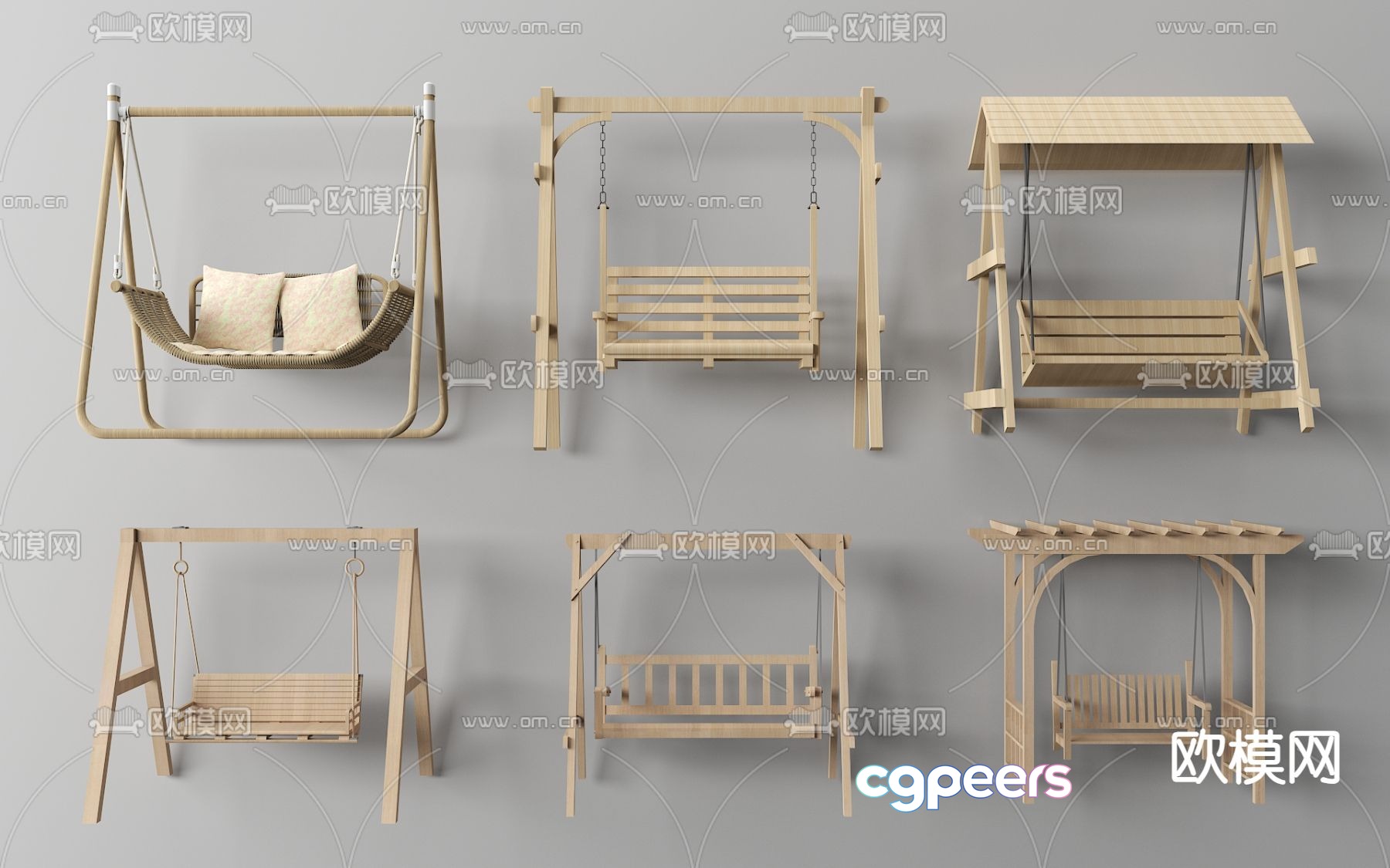 Modern cradle chair swing chair 3d model Modern cradle chair swing chair 3d model