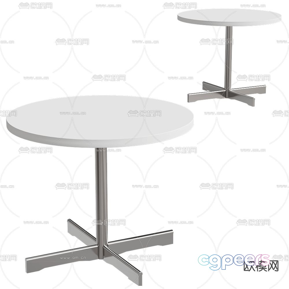Fora side corner round table 3D model Fora side corner round table 3D model