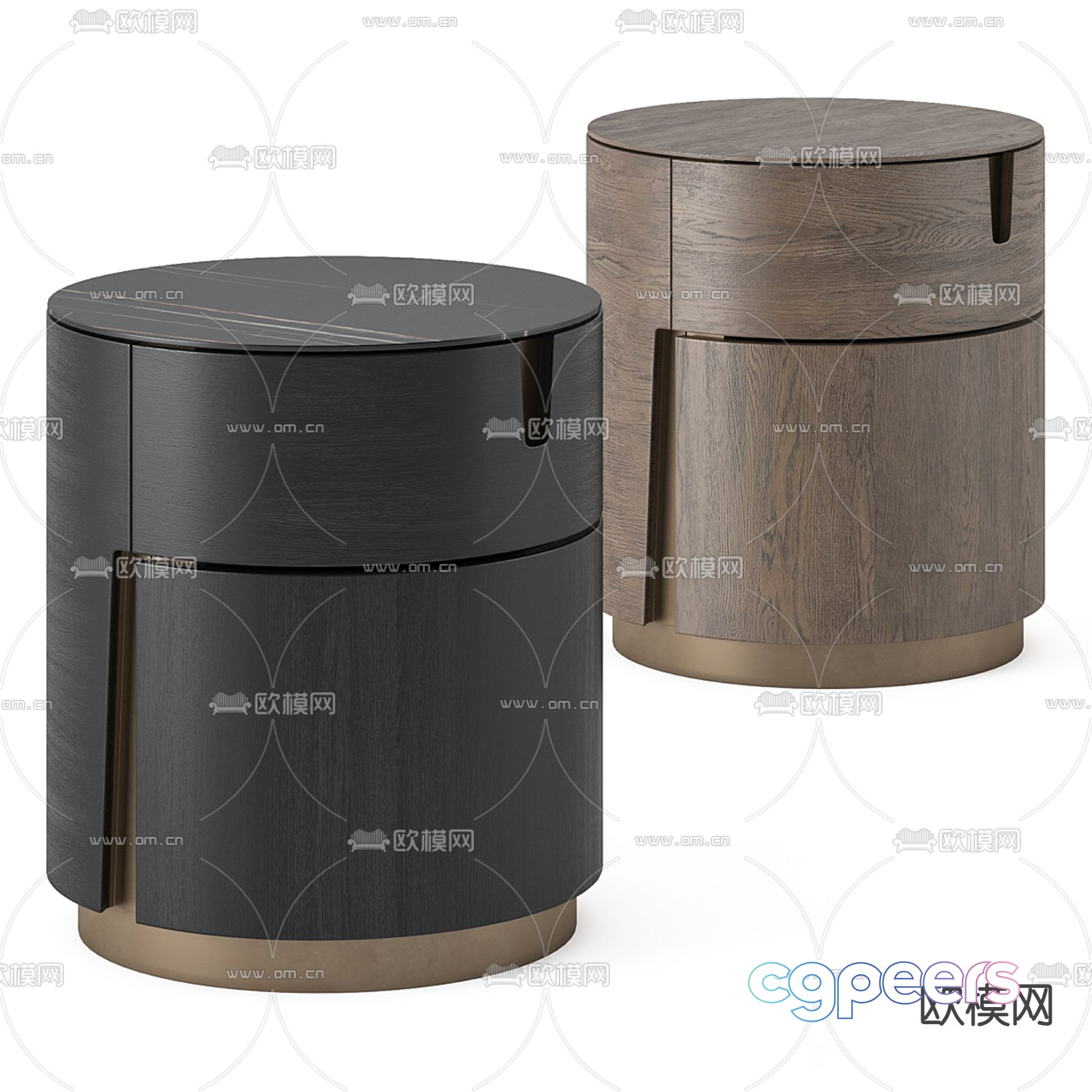 Porada round bedside table 3d model Porada round bedside table 3d model