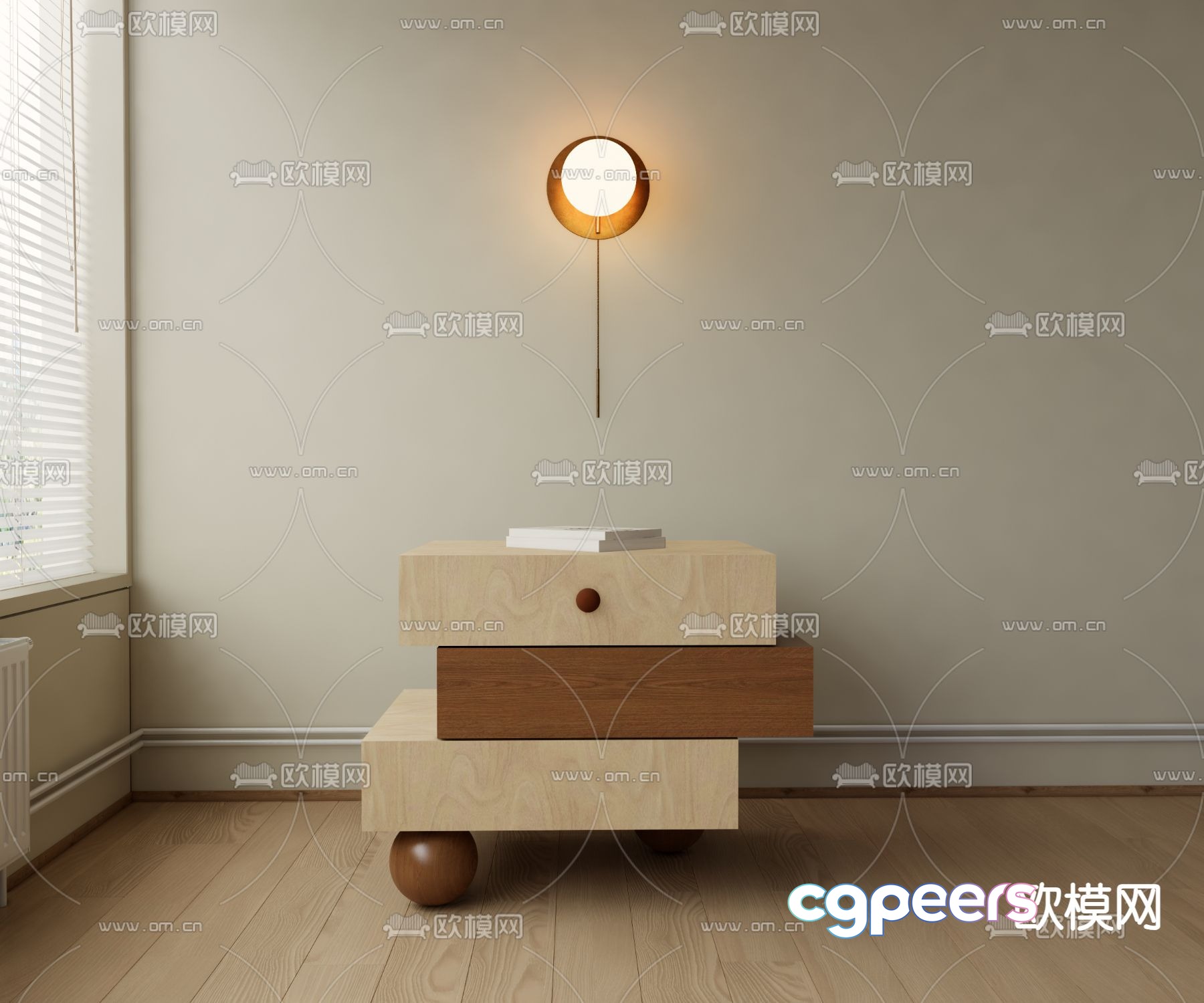 Medieval style bedside table 3d model Medieval style bedside table 3d model