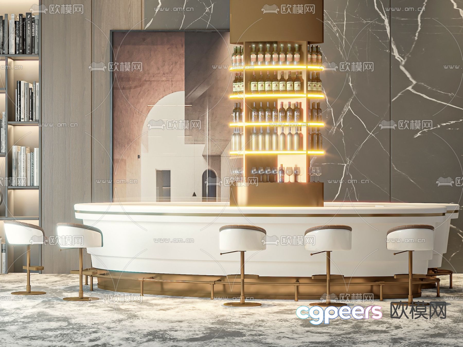 Drink bar 3d model Drink bar 3d model