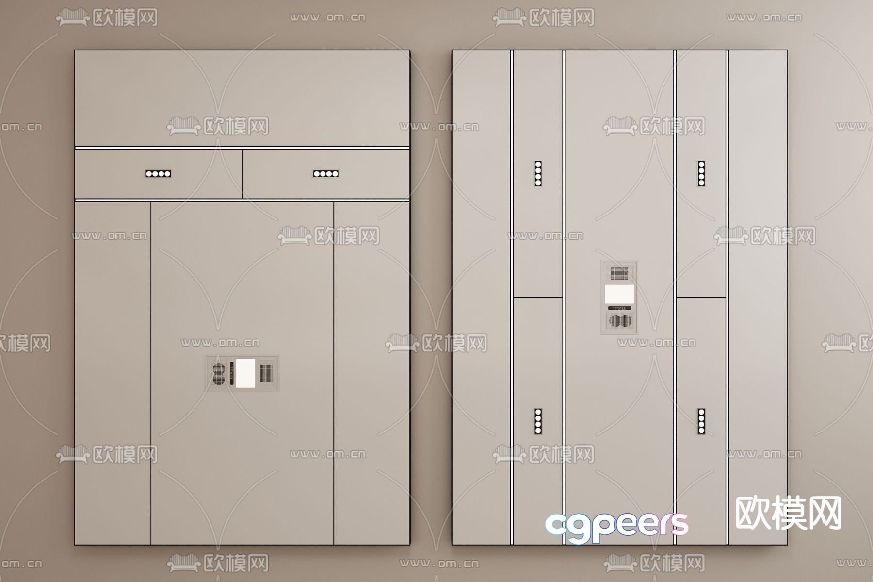 Honeycomb panel integrated ceiling 3D model Honeycomb panel integrated ceiling 3D model
