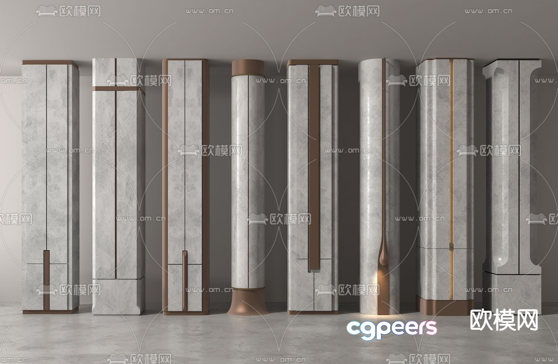 Decorative columns 3d model Decorative columns 3d model