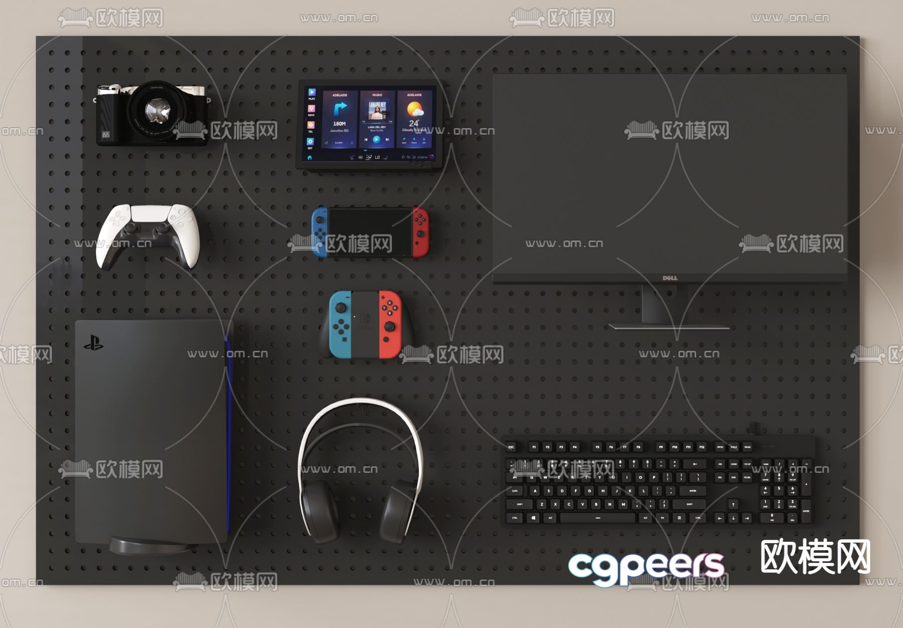 Desktop computer office equipment 3d model