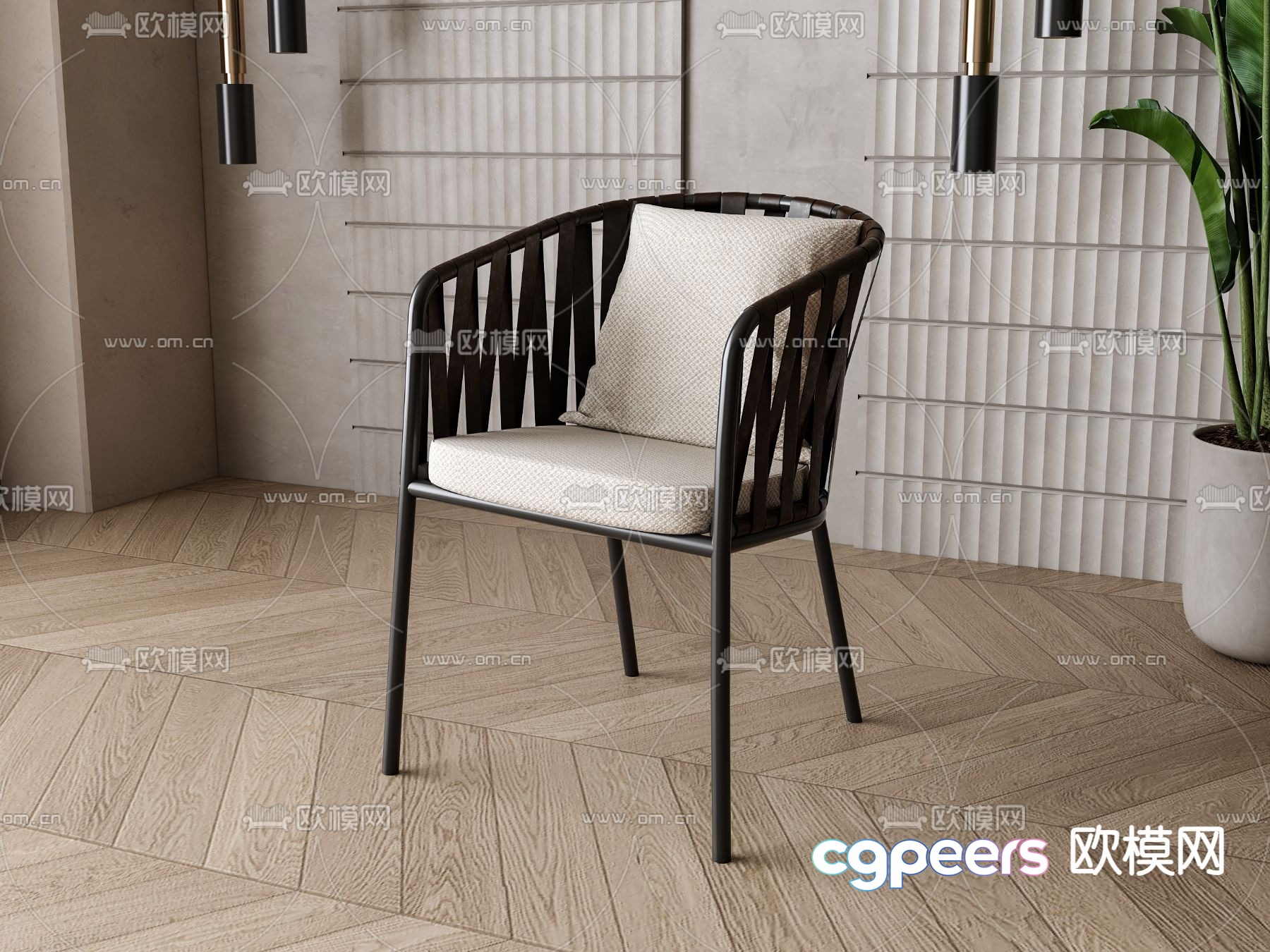Modern chair dining chair 3d model Modern chair dining chair 3d model