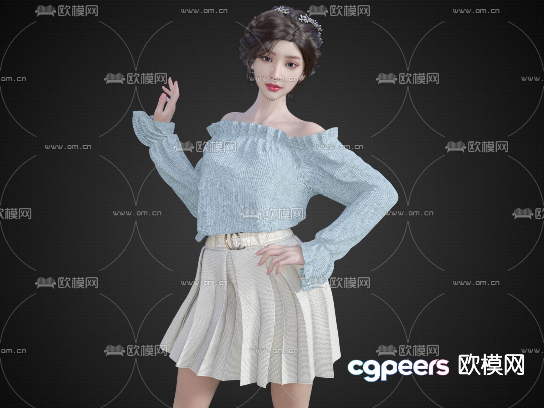 Temperament beauty model woman 3d model Temperament beauty model woman 3d model