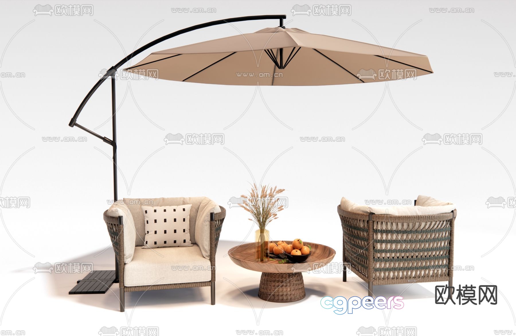 Outdoor leisure chair woven leisure chair 3d model Outdoor leisure chair woven leisure chair 3d model