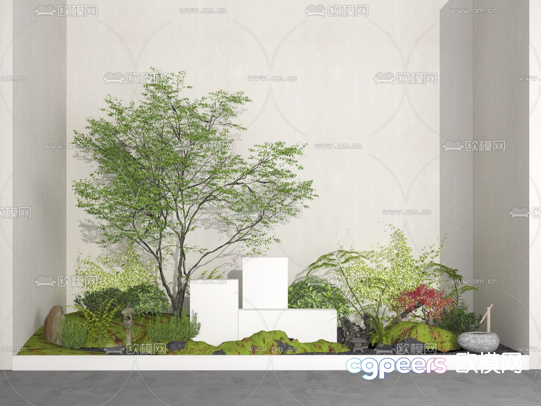 Landscape sketches landscape plants small scenery 3D model Landscape sketches landscape plants small scenery 3D model