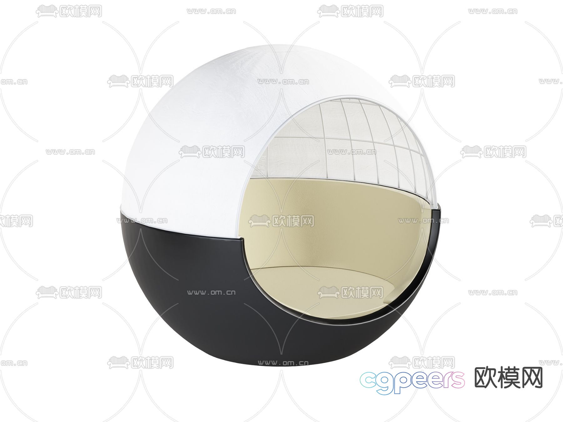 outdoor bed round bed 3d model outdoor bed round bed 3d model