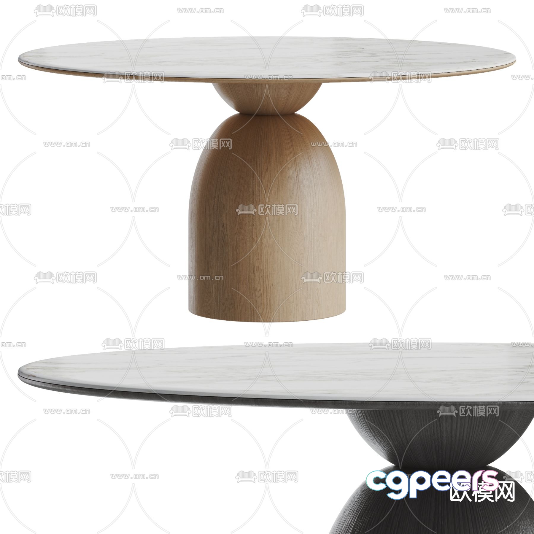 Round dining table 3d model Round dining table 3d model