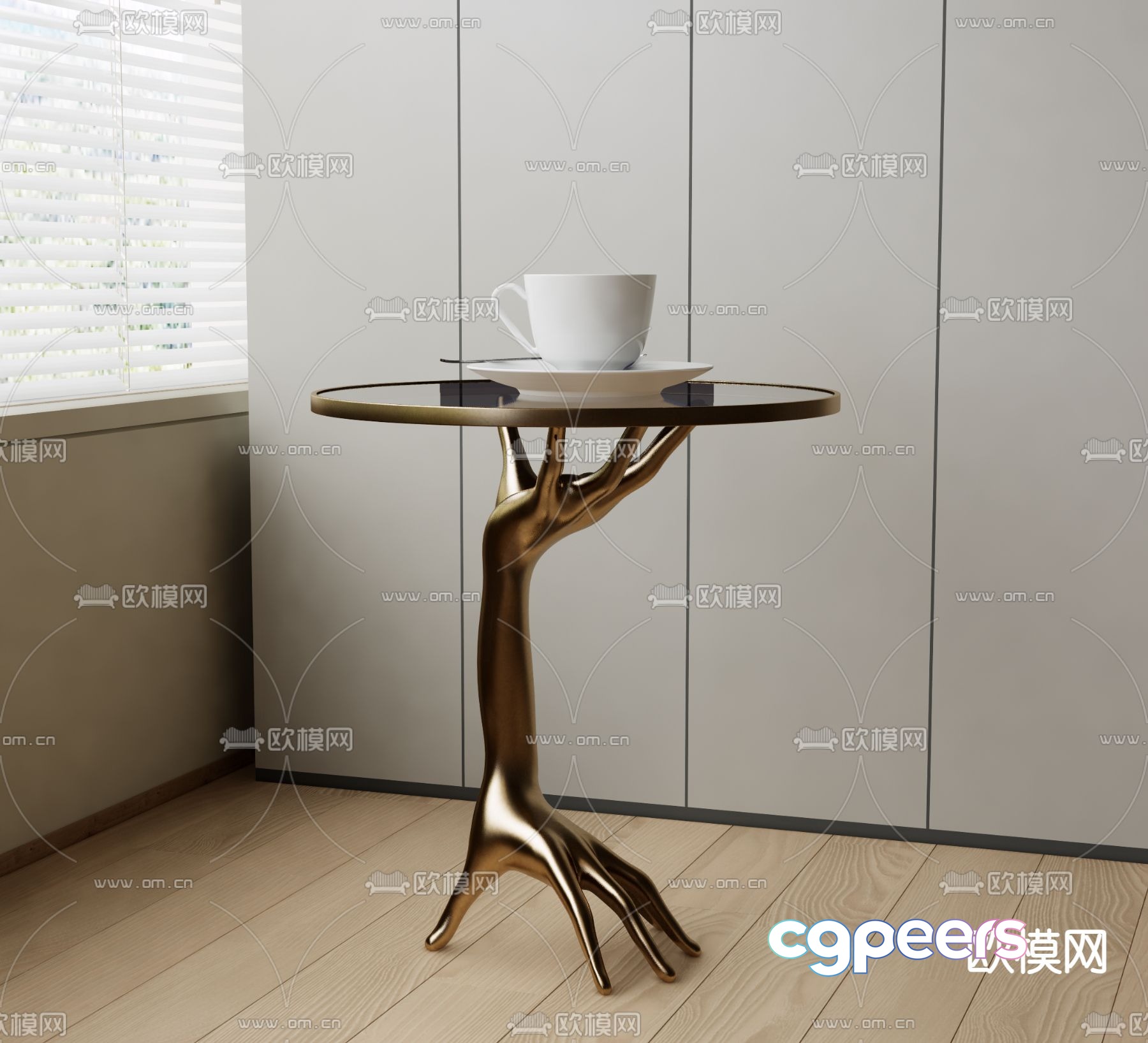 Modern side table corner table round table 3D model Modern side table corner table round table 3D model