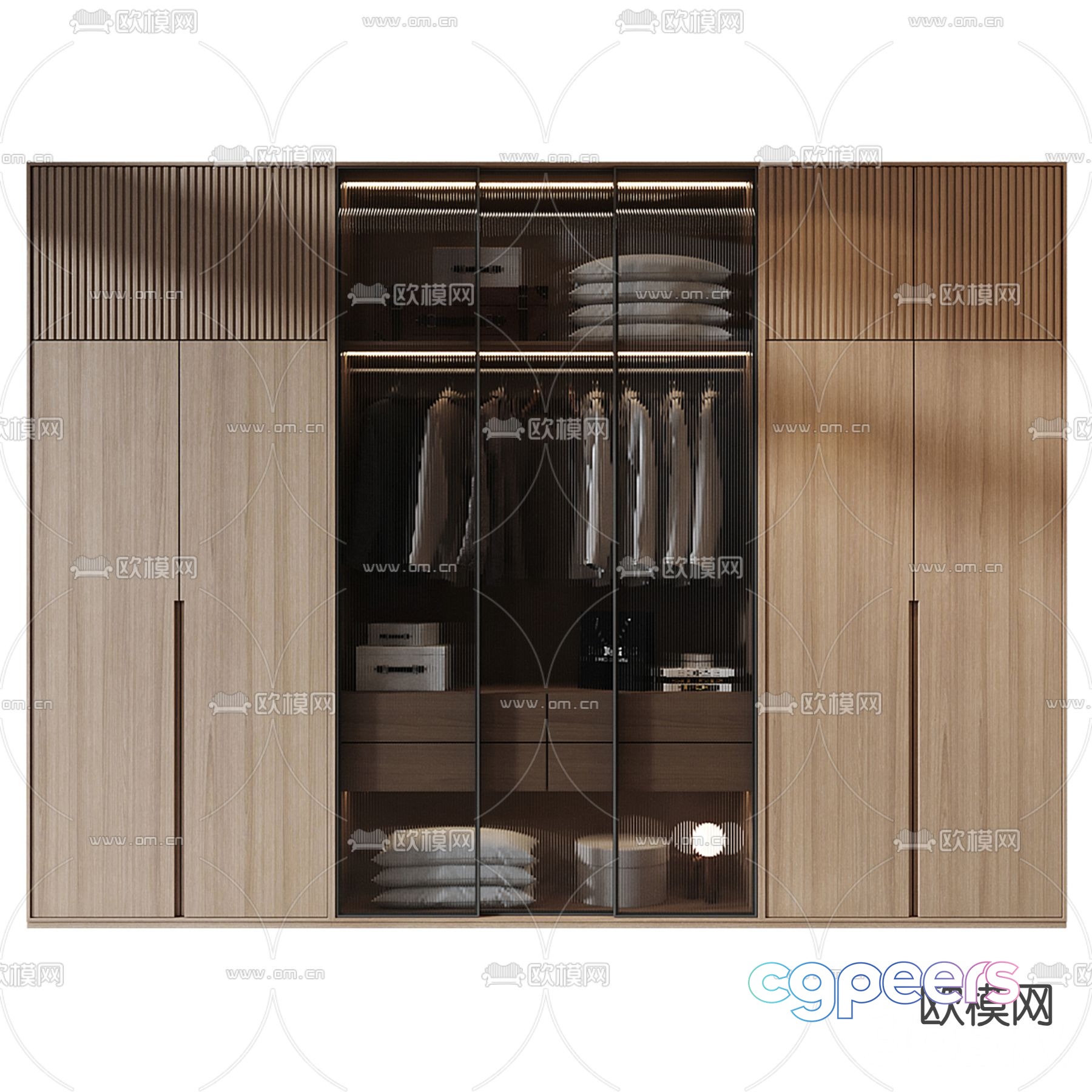 Wardrobe glass wardrobe 3d model Wardrobe glass wardrobe 3d model