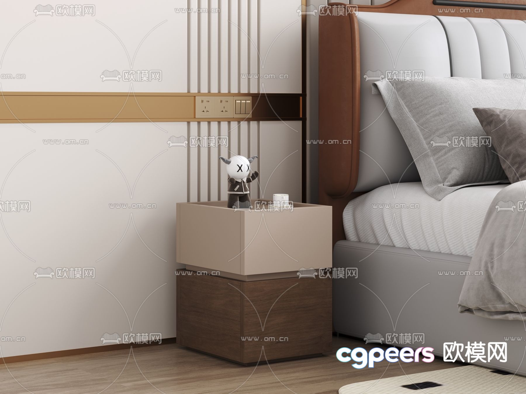 Bedside table storage cabinet 3d model Bedside table storage cabinet 3d model