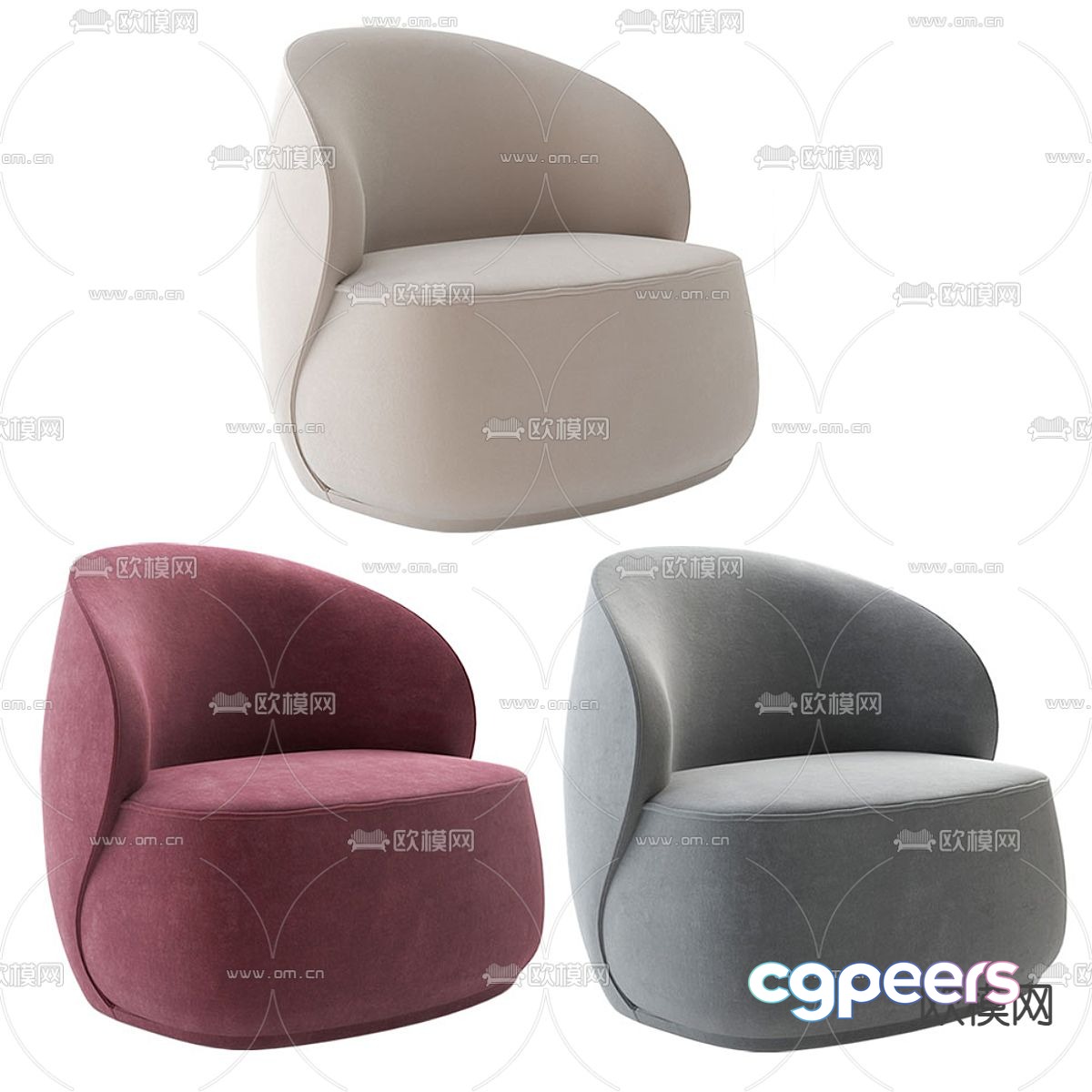 Single sofa leisure sofa 3d model Single sofa leisure sofa 3d model