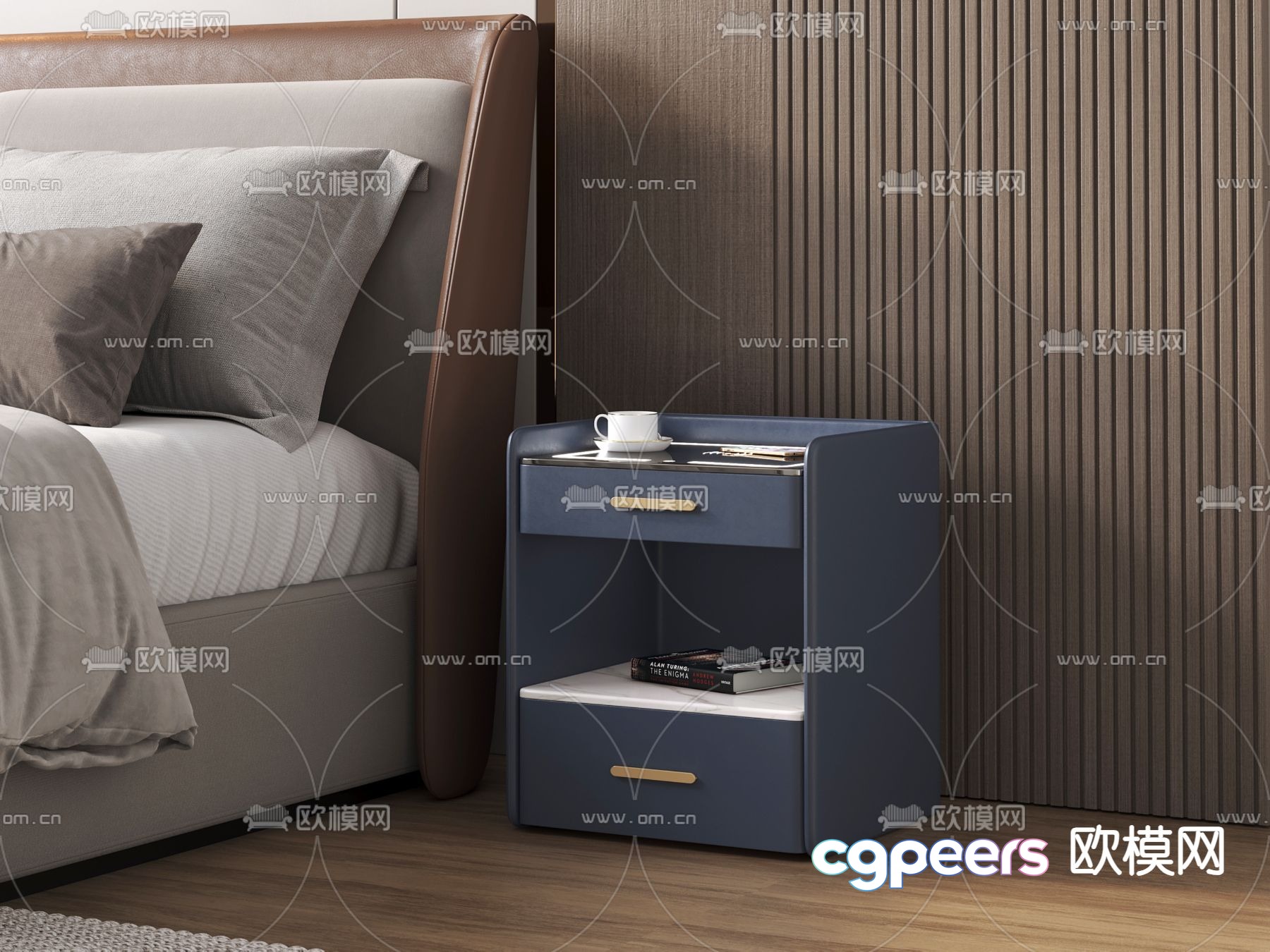 Bedside table storage cabinet 3d model Bedside table storage cabinet 3d model