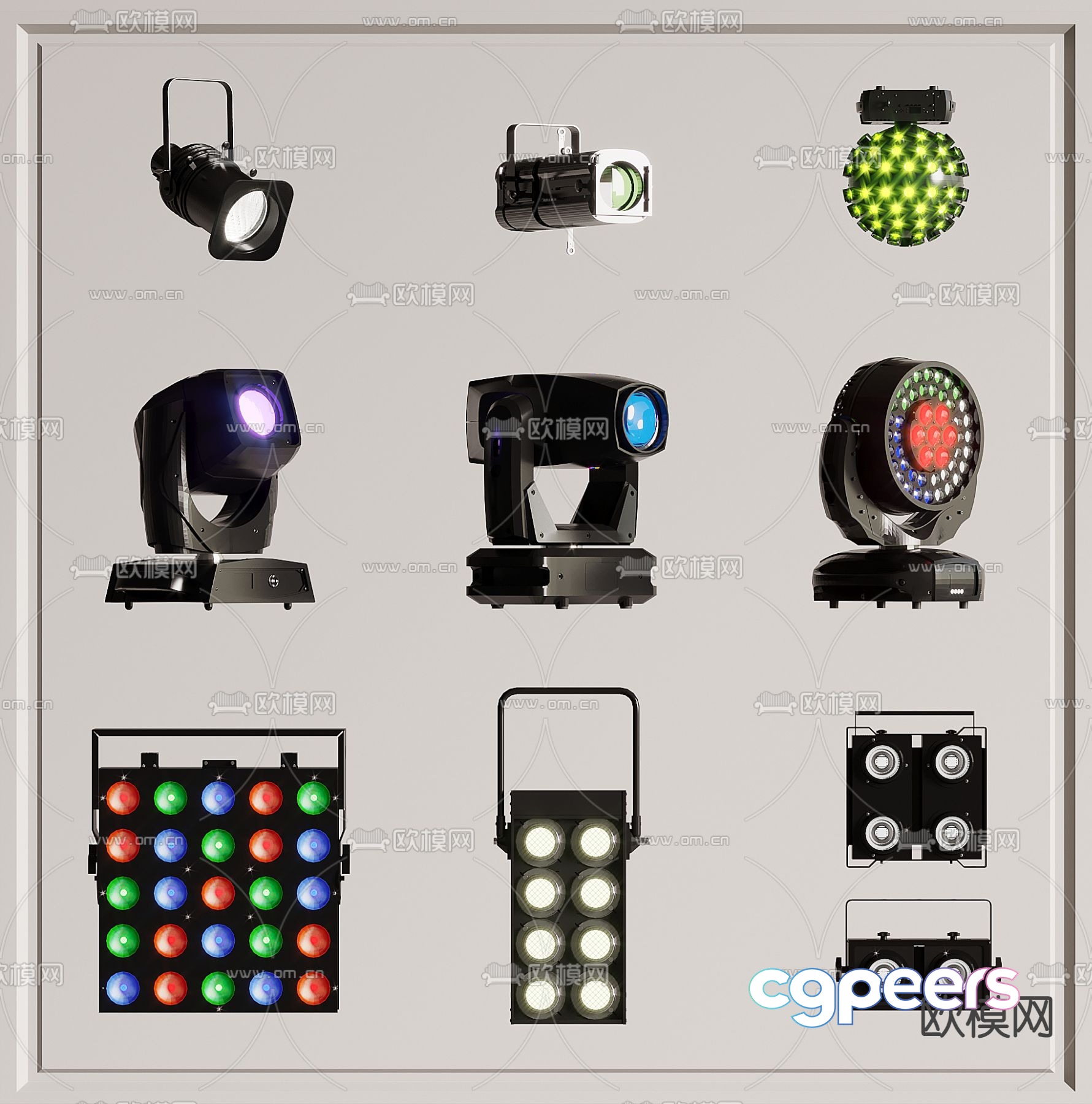 stage light spotlight 3d model stage light spotlight 3d model