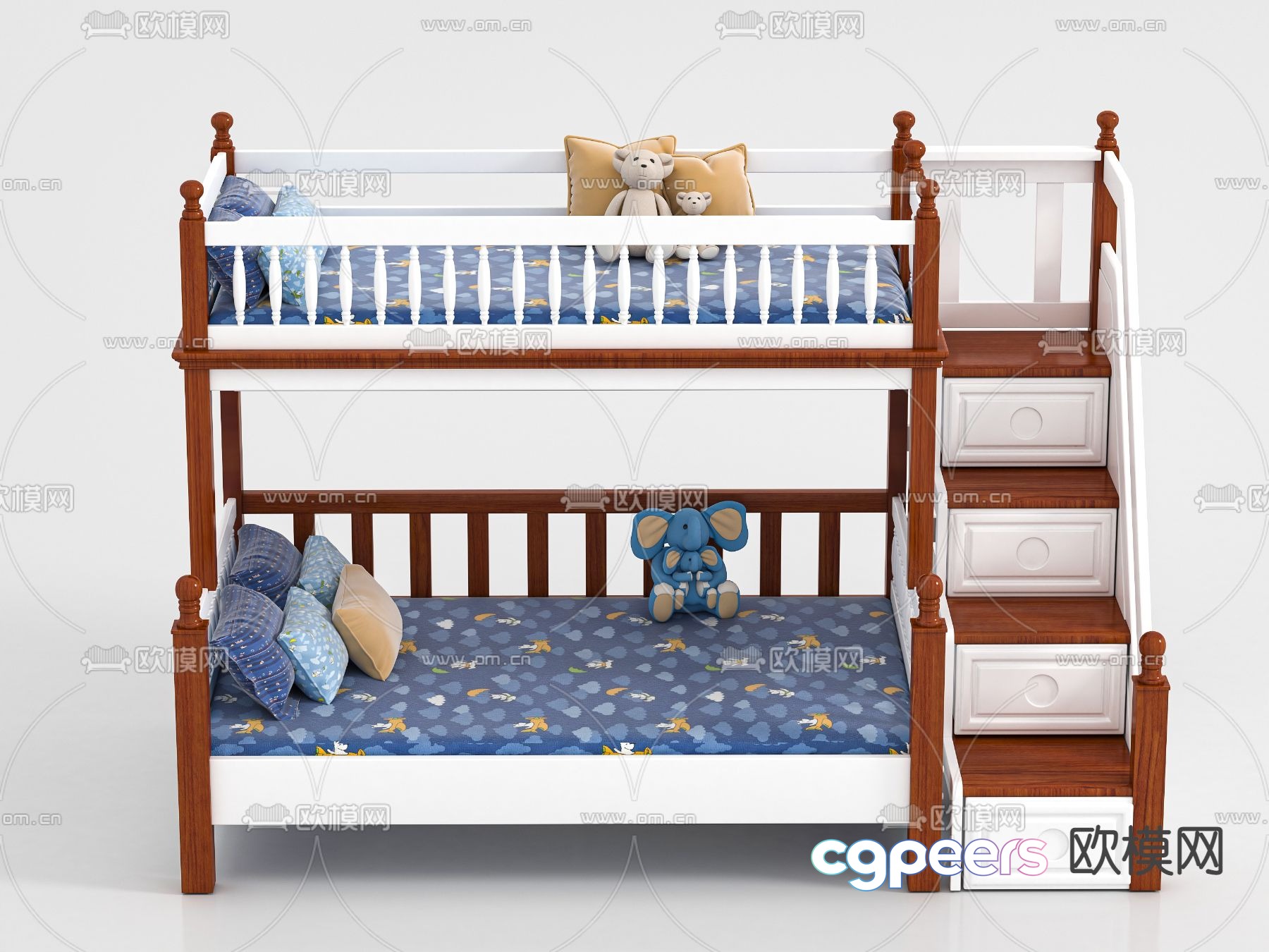Bunk bed bunk bed 3d model Bunk bed bunk bed 3d model