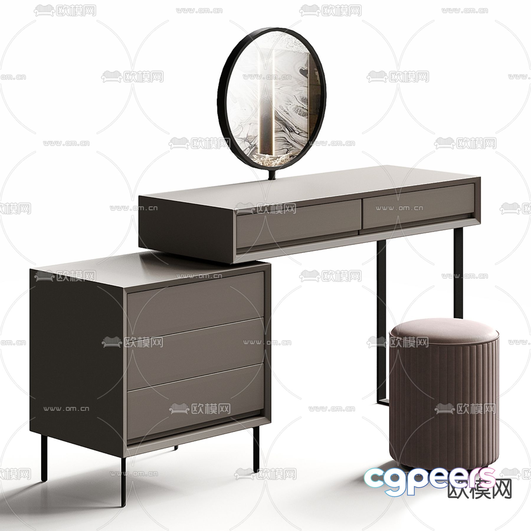 Modern dressing table makeup table 3d model Modern dressing table makeup table 3d model