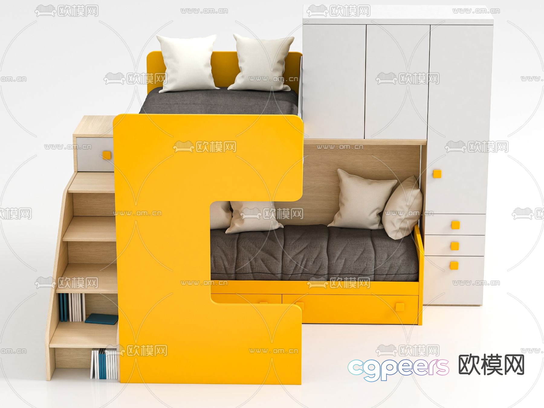 Bunk bed bunk bed 3d model Bunk bed bunk bed 3d model