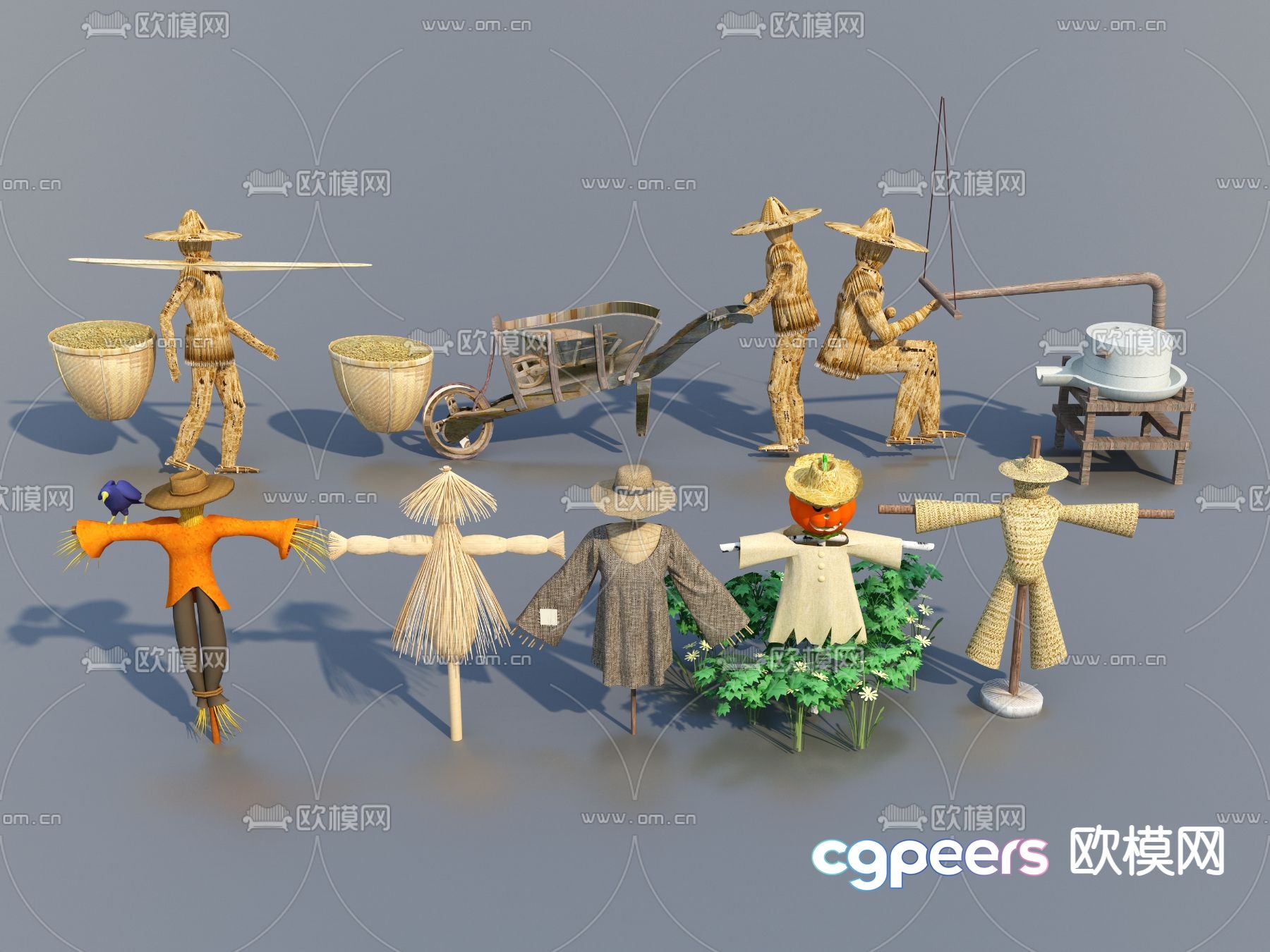 Scarecrow folk sketch 3d model Scarecrow folk sketch 3d model