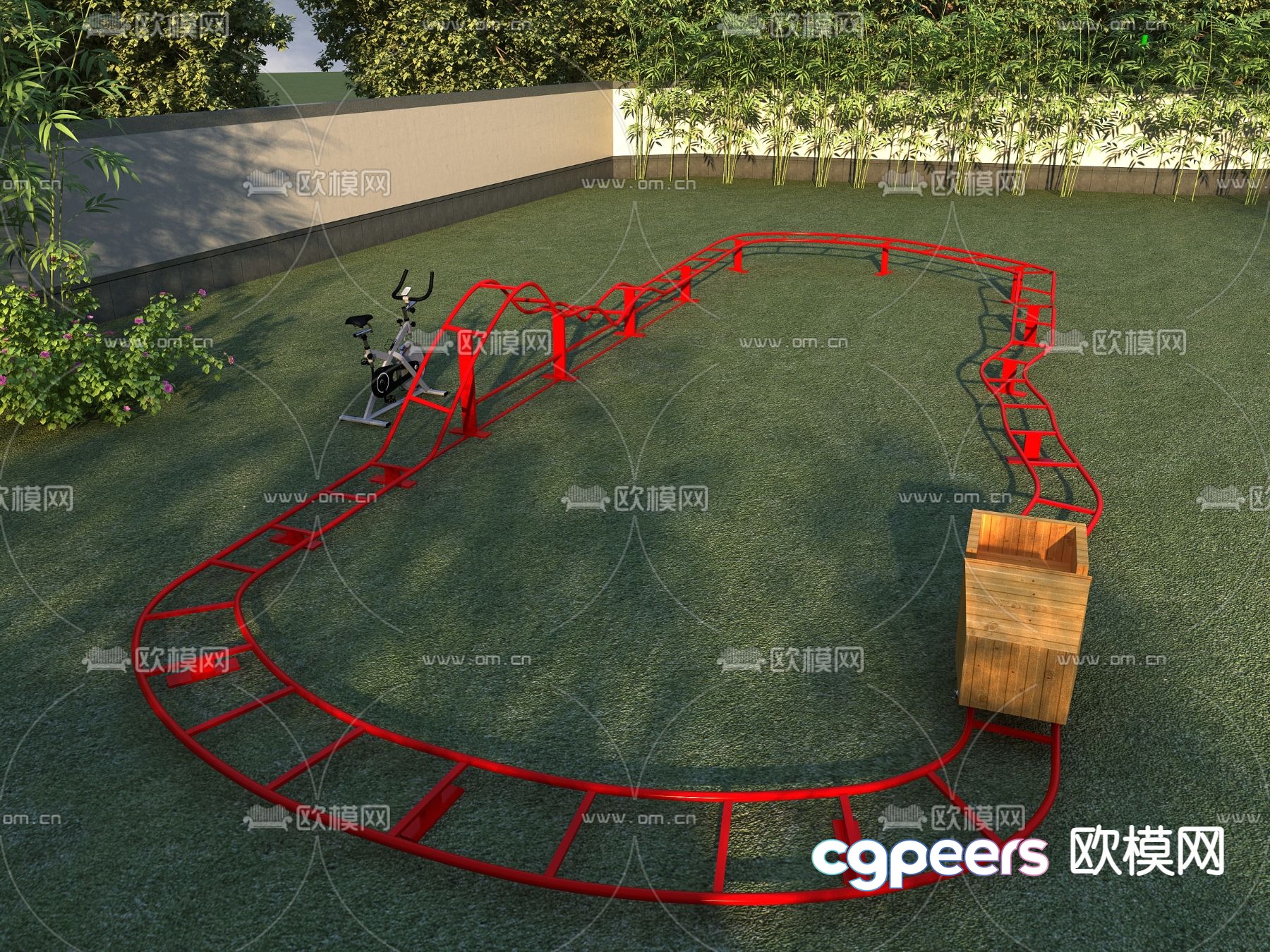 Amusement equipment unpowered equipment 3d model Amusement equipment unpowered equipment 3d model